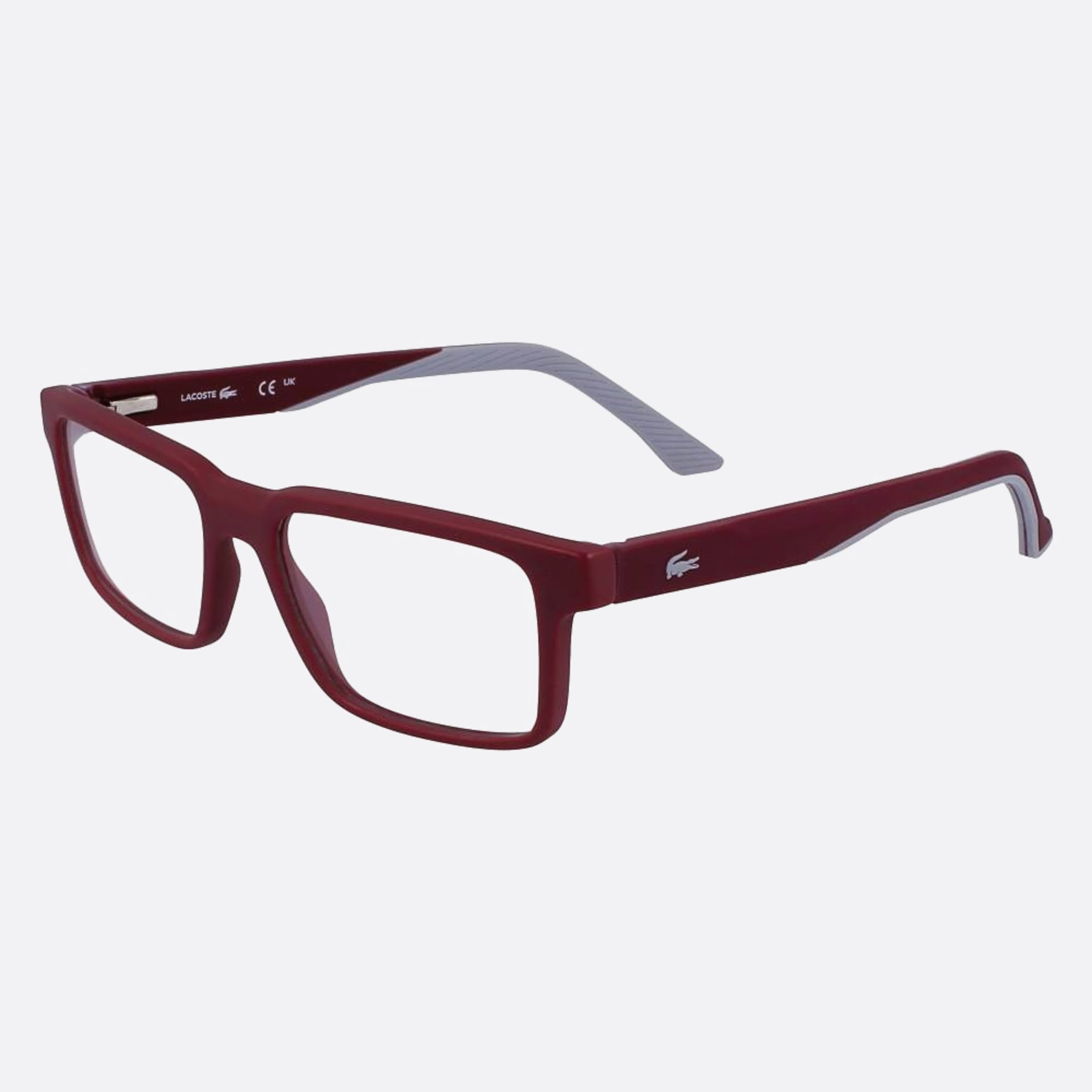Lacoste 53mm L2922 Red Squared Men Eyeglasses - Side View