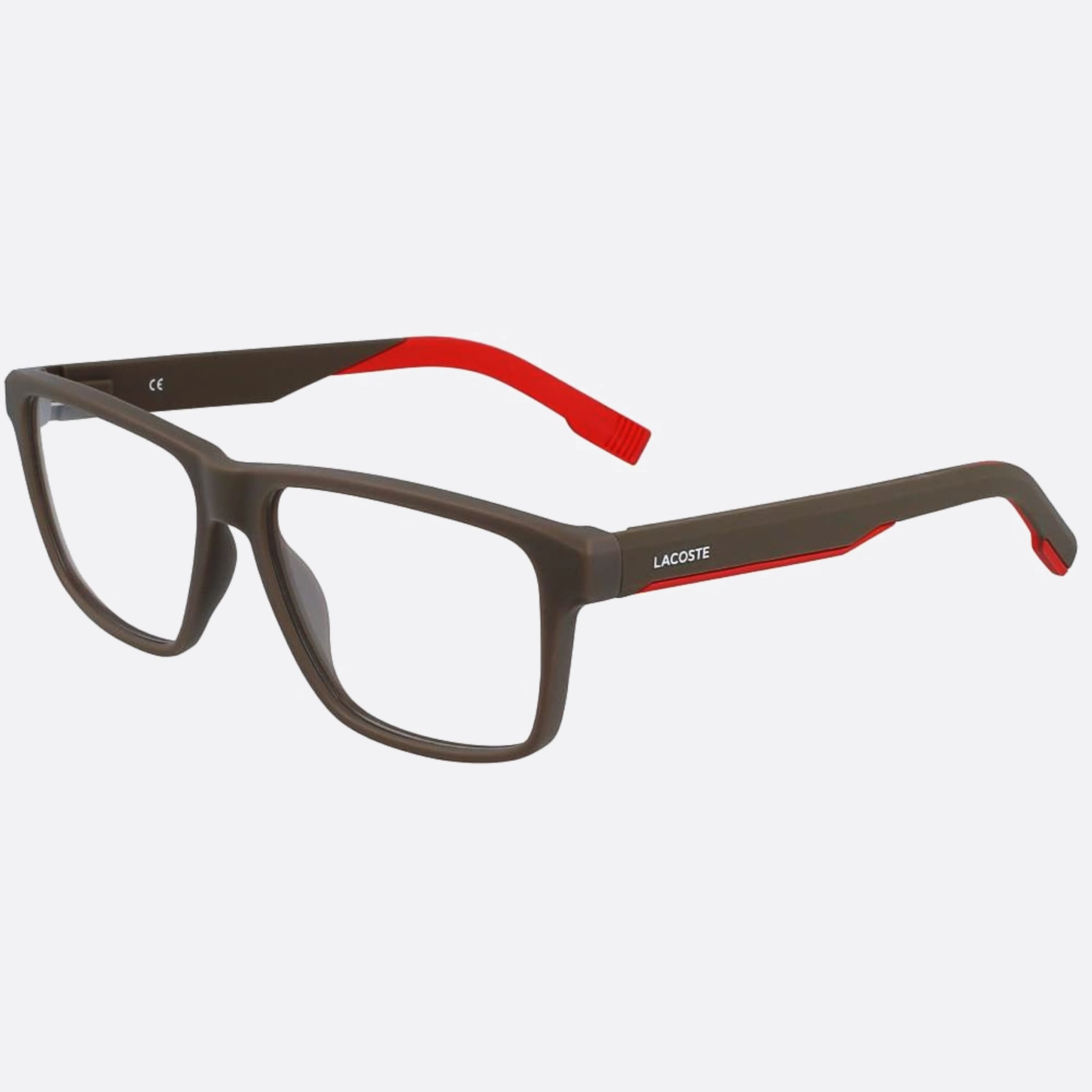 Lacoste 57mm L2923 Grey Squared Men Eyeglasses - Side View
