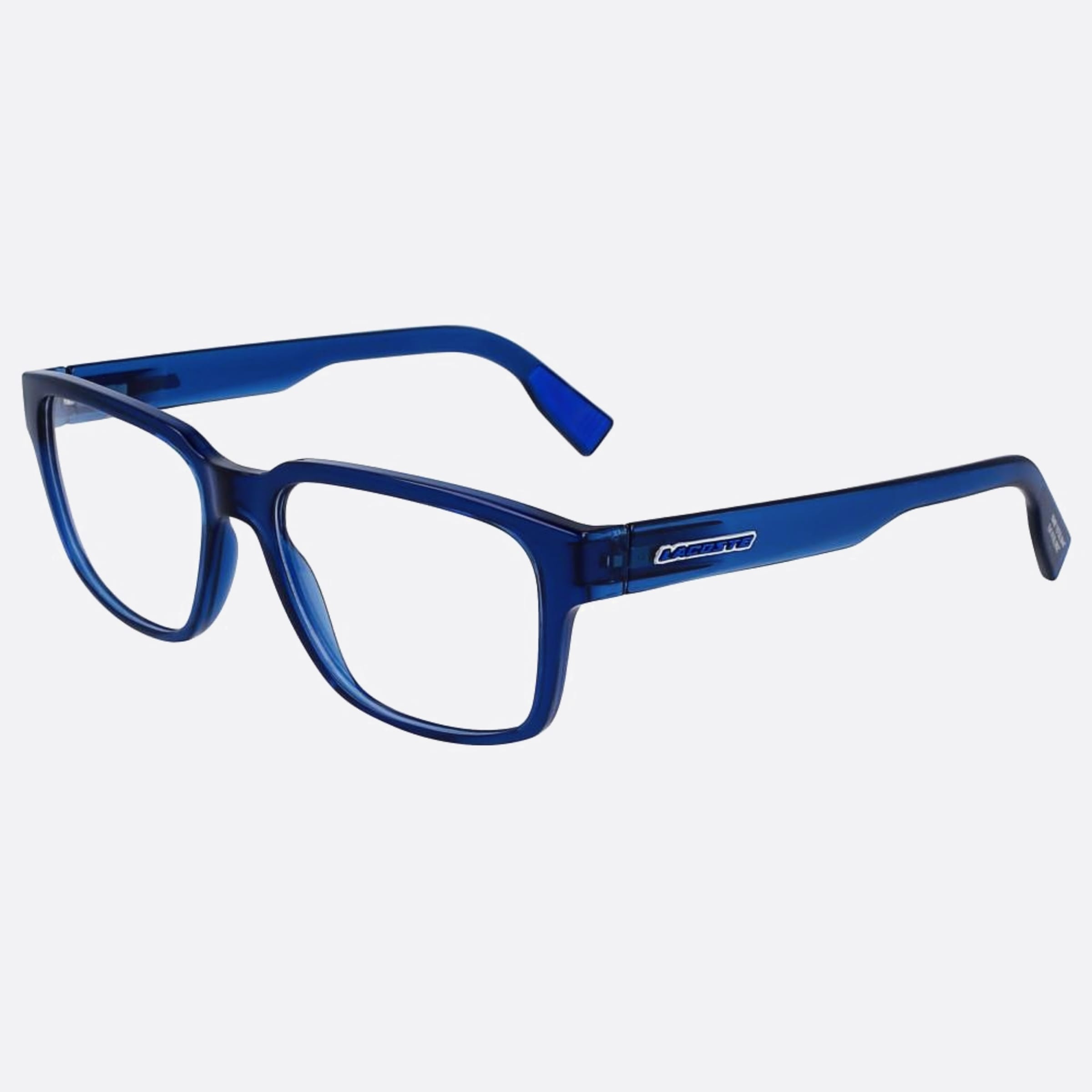 Lacoste 56mm L2927 Blue Squared Men Eyeglasses - Side View