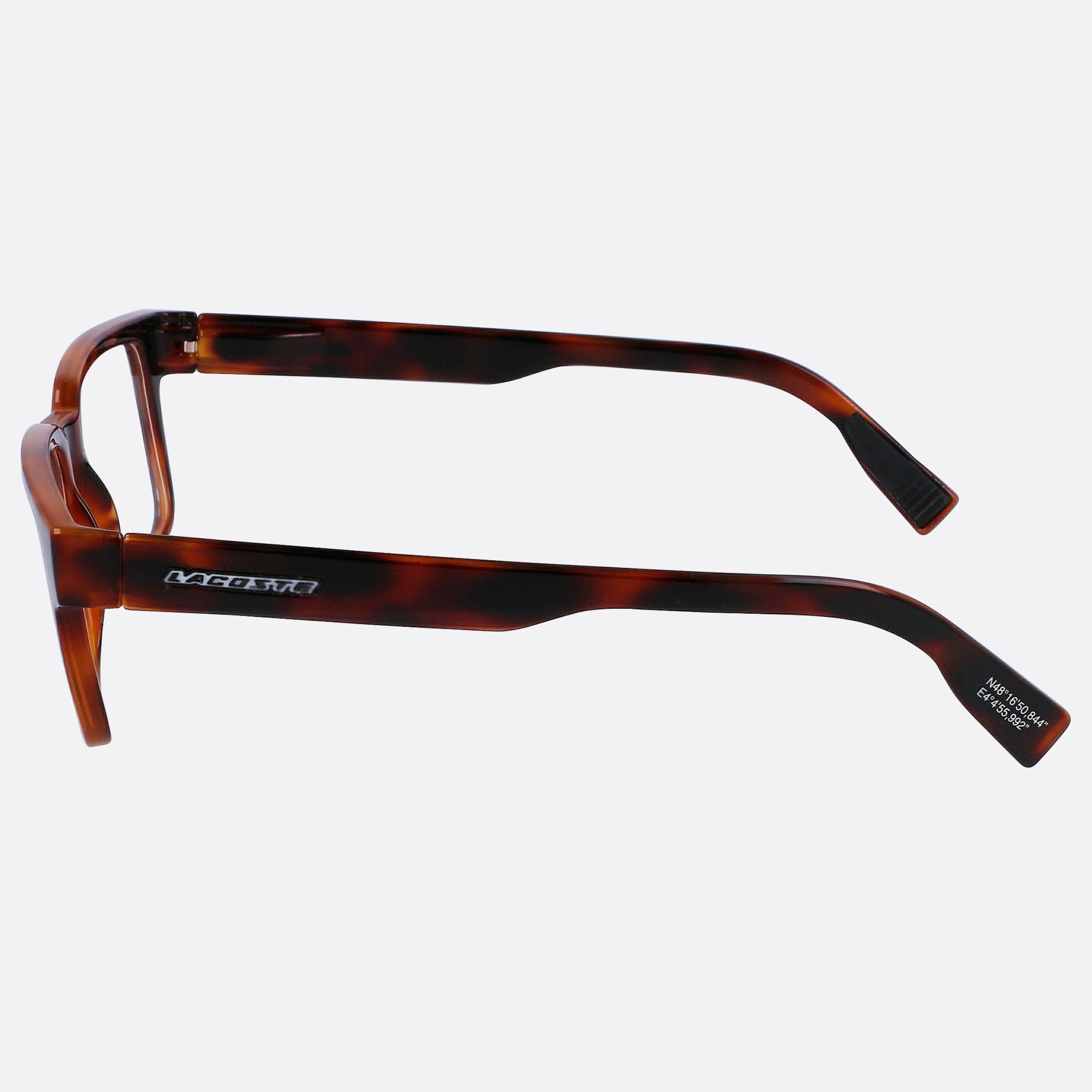 Lacoste 53mm L2928 Havana Squared Men Eyeglasses - Detail View