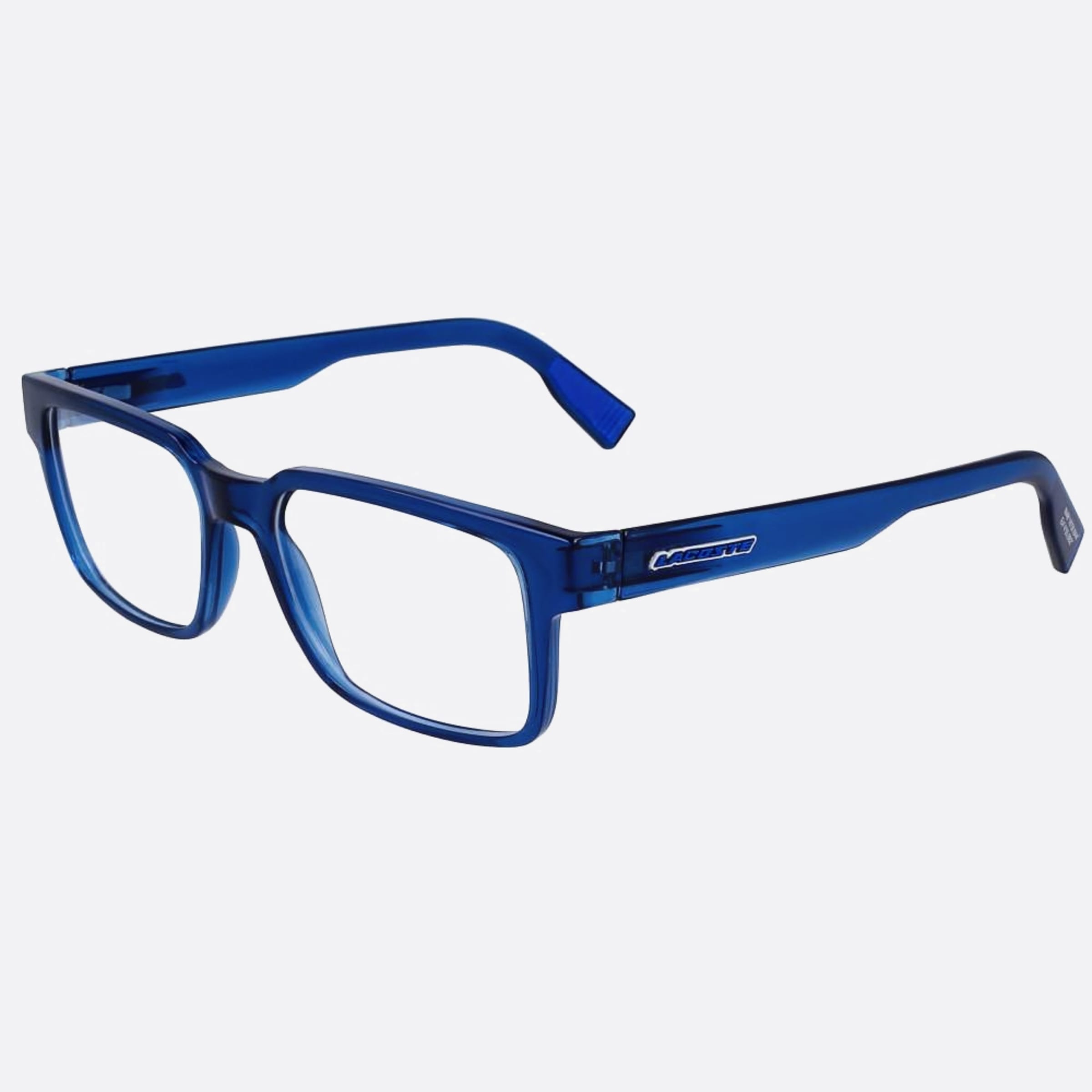 Lacoste 53mm L2928 Blue Squared Men Eyeglasses - Side View