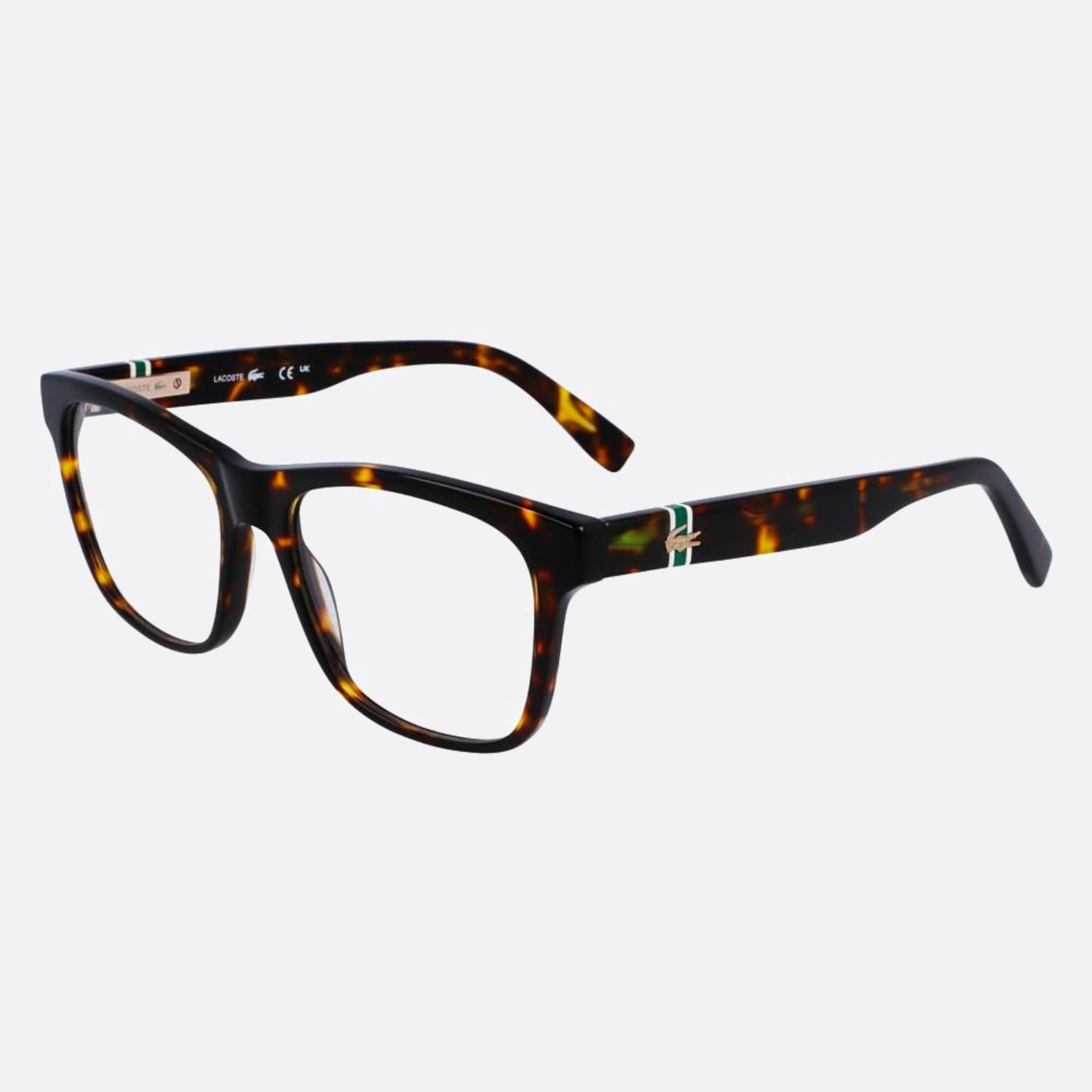Lacoste 54mm L2933 Havana Squared Unisex Eyeglasses - Side View