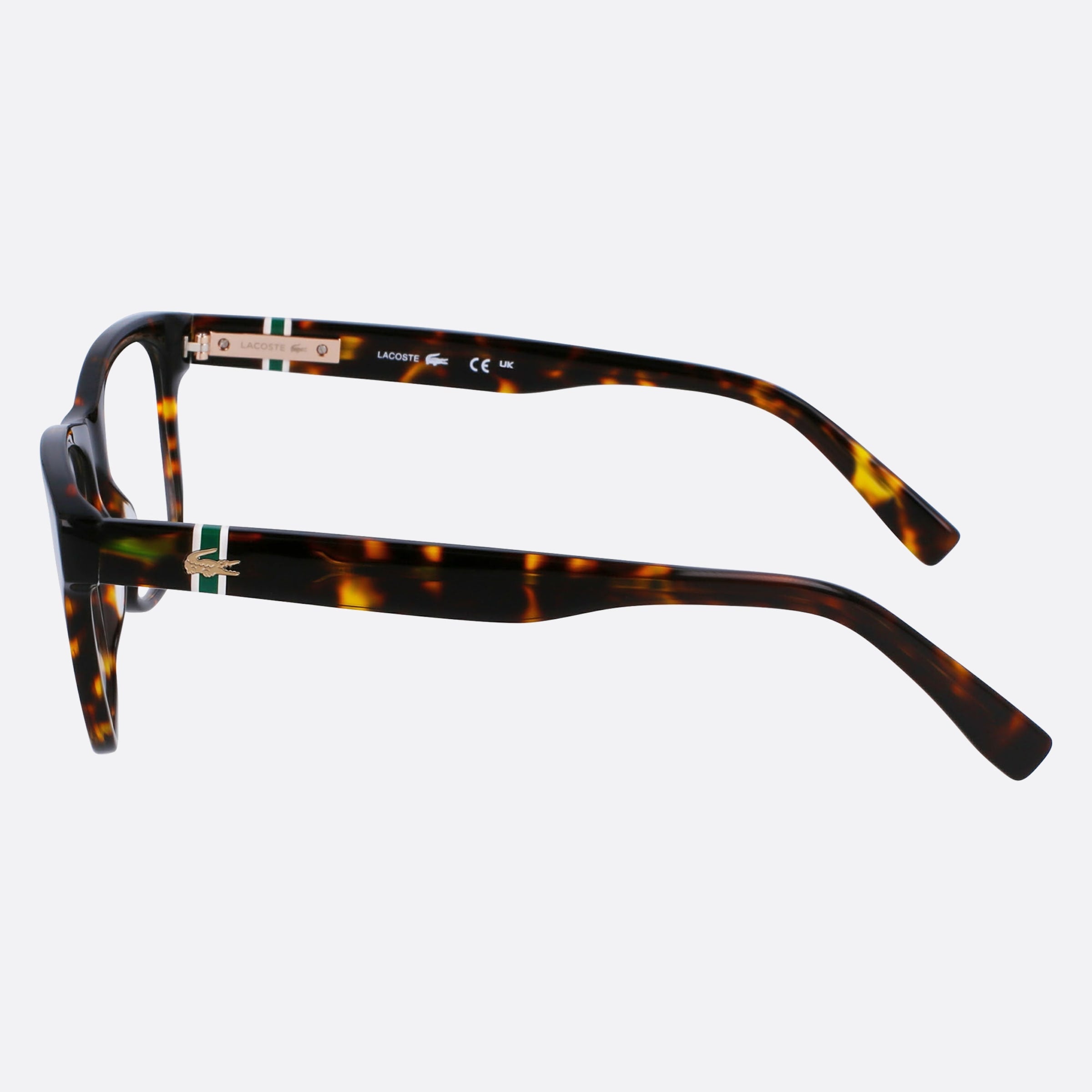 Lacoste 54mm L2933 Havana Squared Unisex Eyeglasses - Detail View