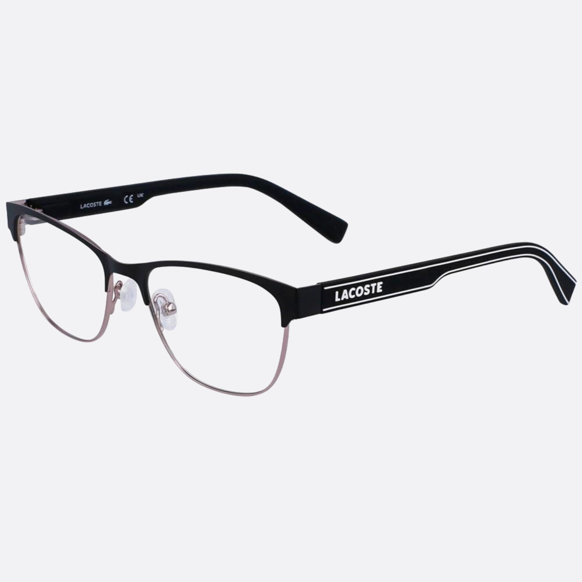 Lacoste 49mm L3112 Black Squared Children Eyeglasses - Side View