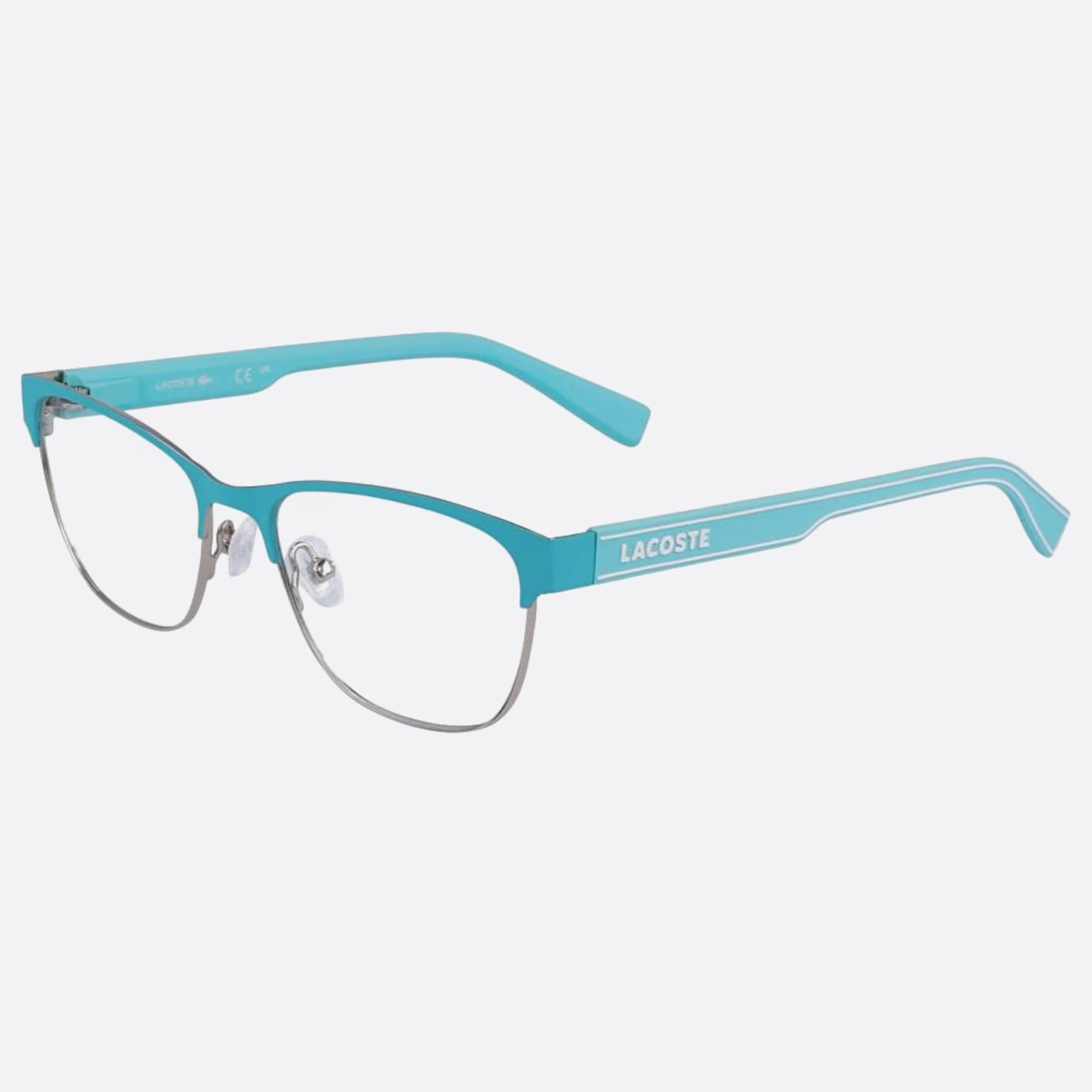 Lacoste 49mm L3112 Blue Squared Children Eyeglasses - Side View