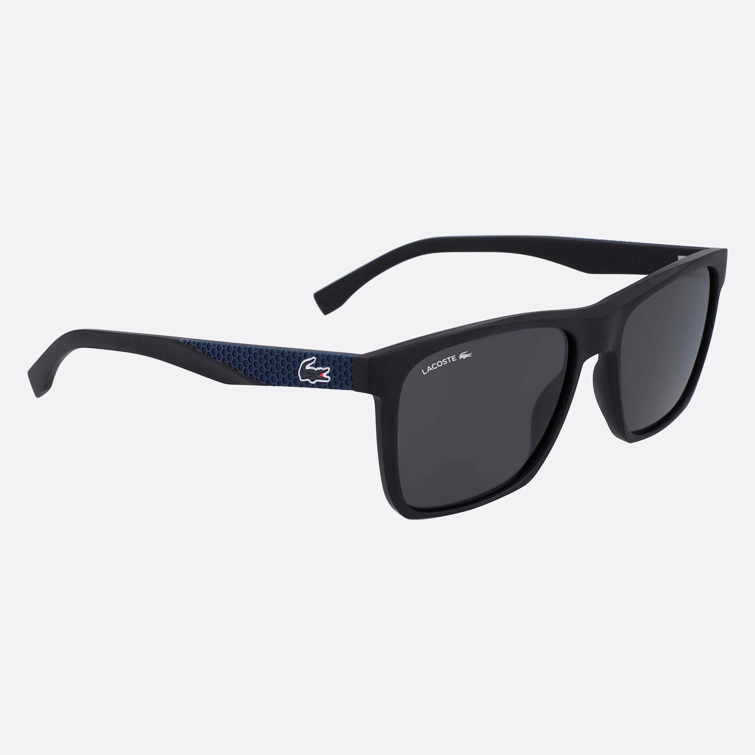 Lacoste 56mm L900s Black Geometric Men Sunglasses - Detail View
