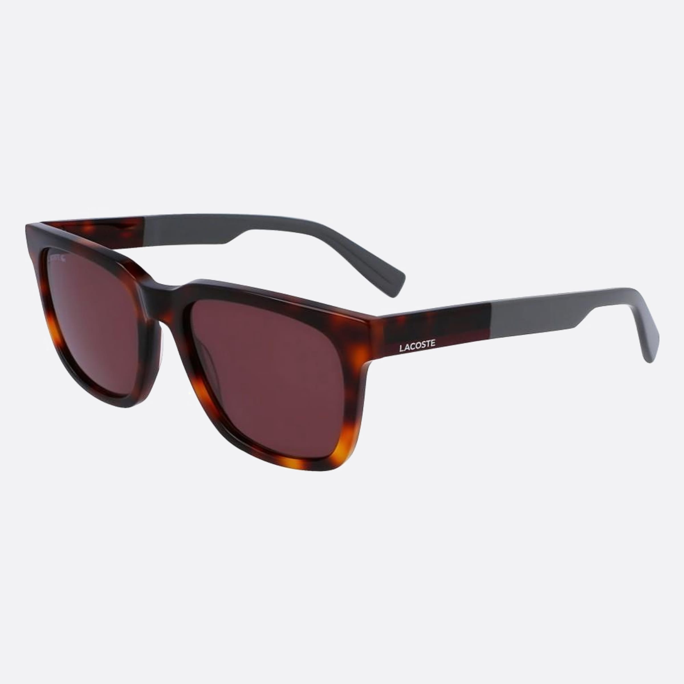 Lacoste 54mm L996s Havana Squared Unisex Sunglasses - Side View