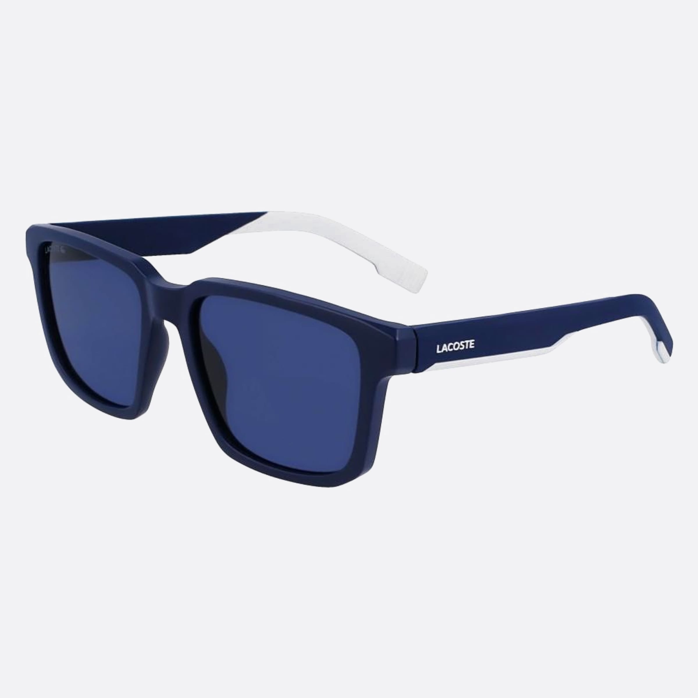 Lacoste 55mm L999s Blue Geometric Men Sunglasses - Side View