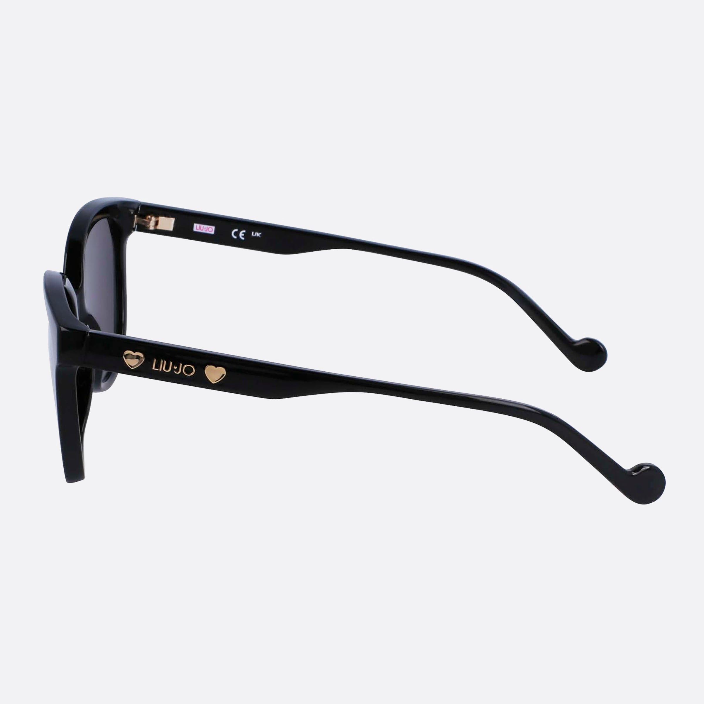 Liu 51mm Junior Black Squared Children Sunglasses - Detail View
