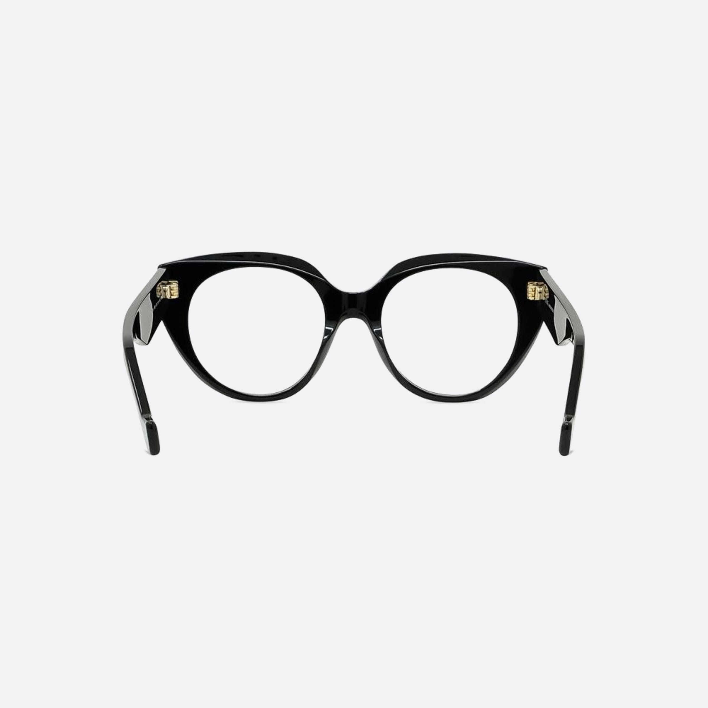 Loewe 51mm Anagram Black Geometric Women Eyeglasses - Additional Angle