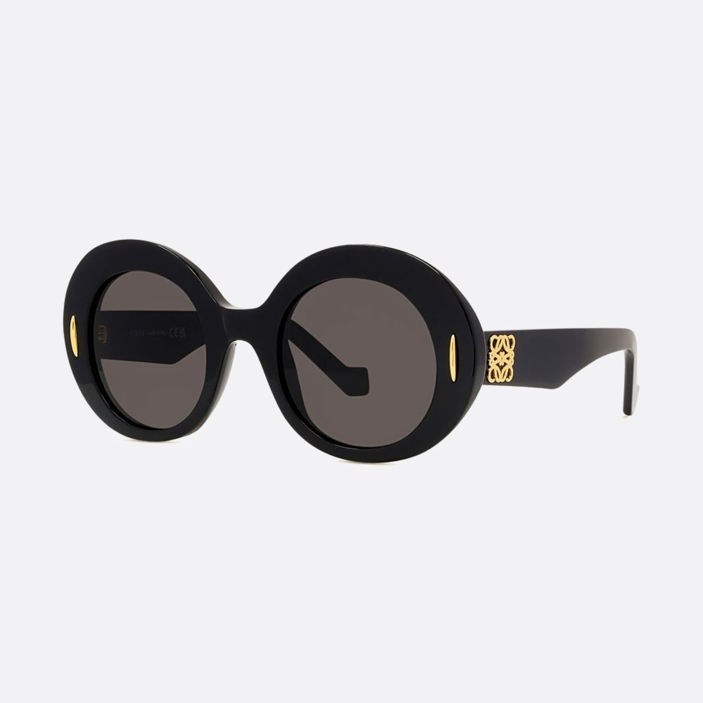 Loewe 50mm Anagram 01a Black Oval Women Sunglasses - Side View