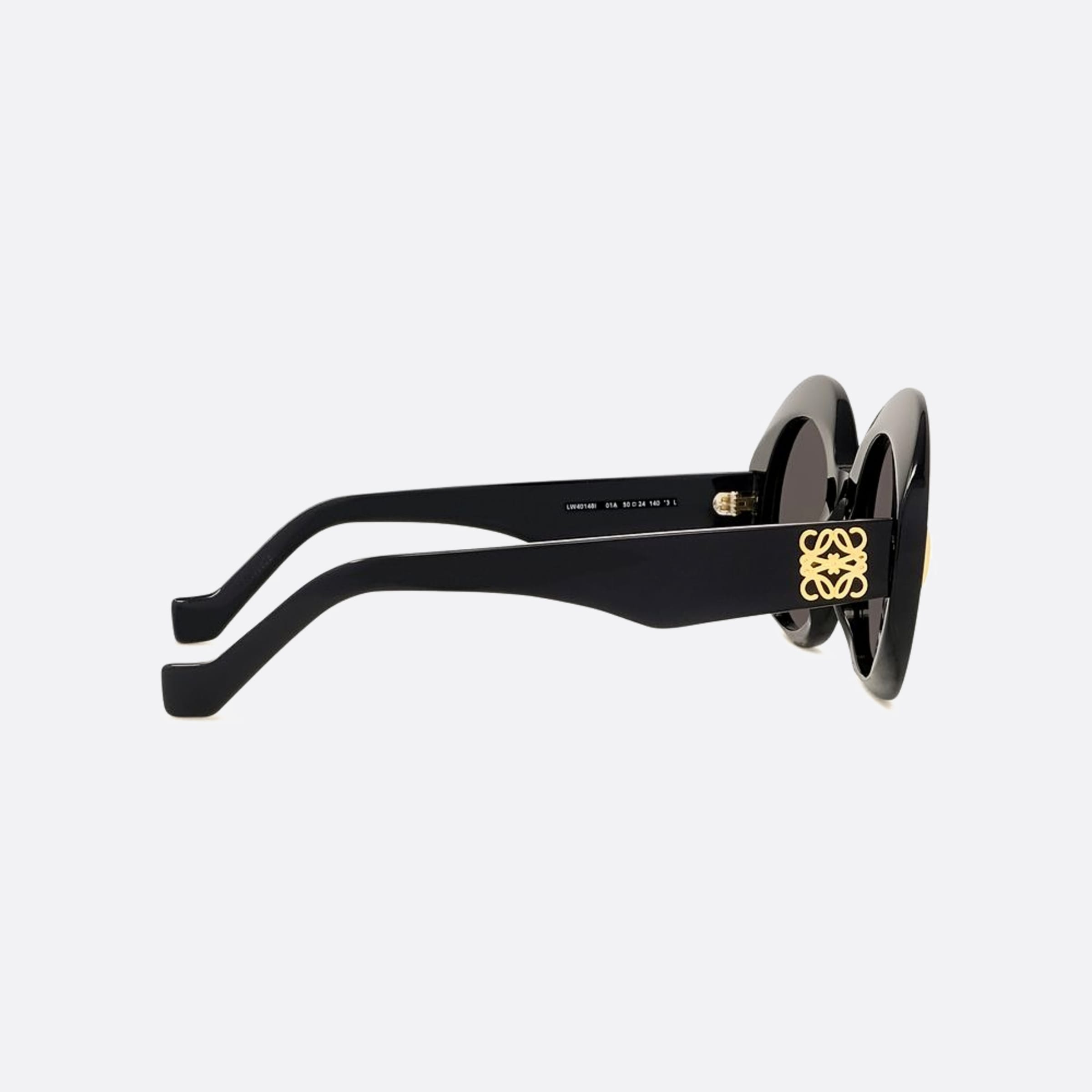 Loewe 50mm Anagram 01a Black Oval Women Sunglasses - Additional Angle