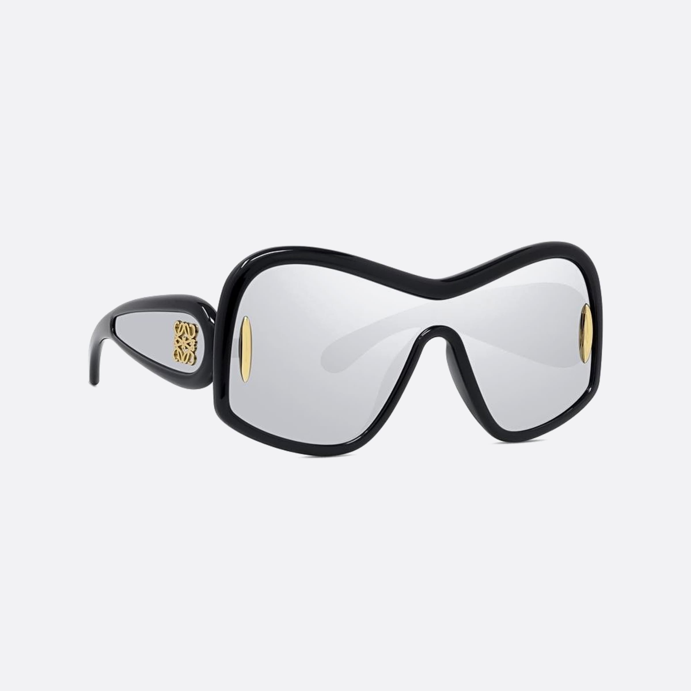 Loewe Anagram 01c Black Shield Women Sunglasses - Additional Angle