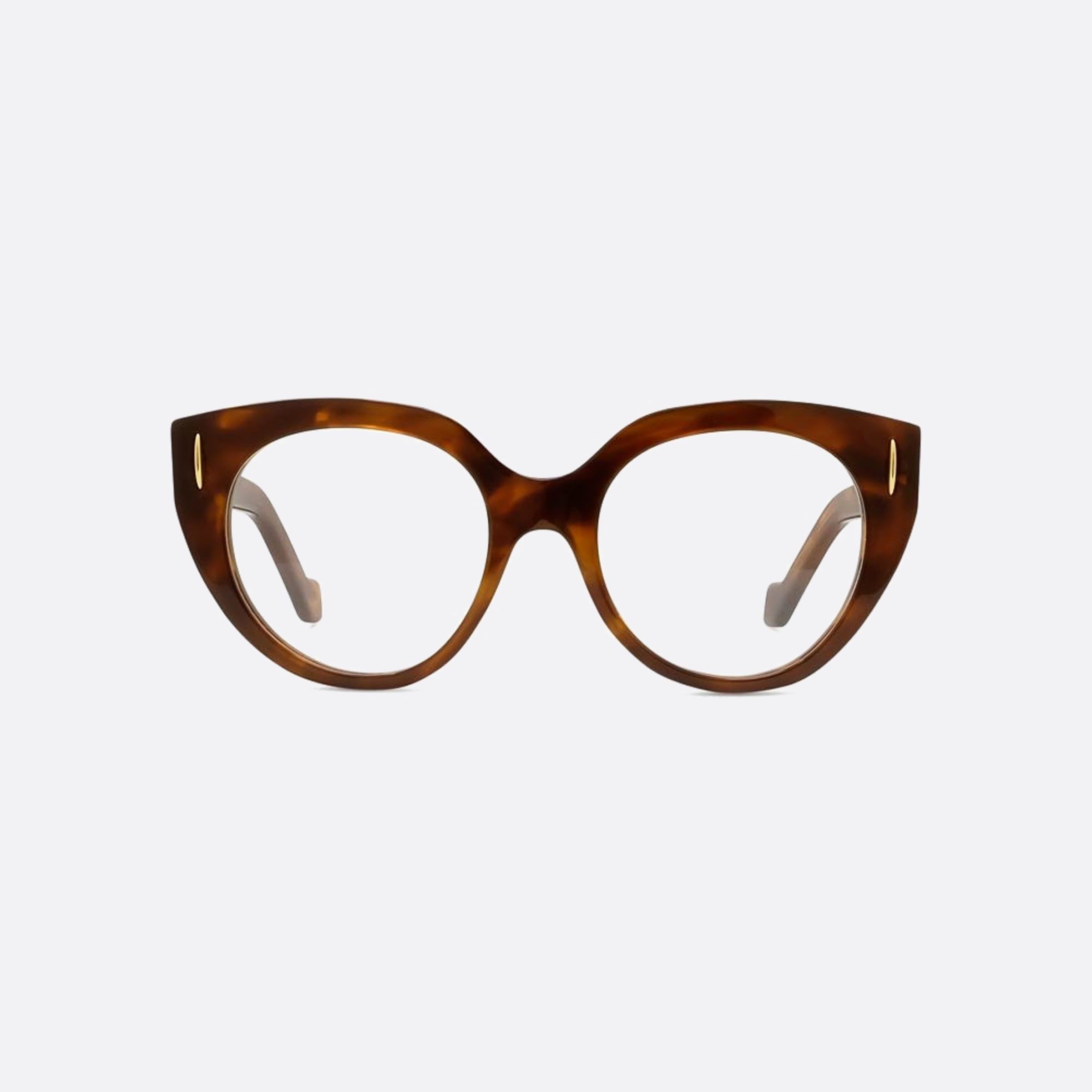 Loewe 51mm Anagram Havana Geometric Women Eyeglasses - Main View