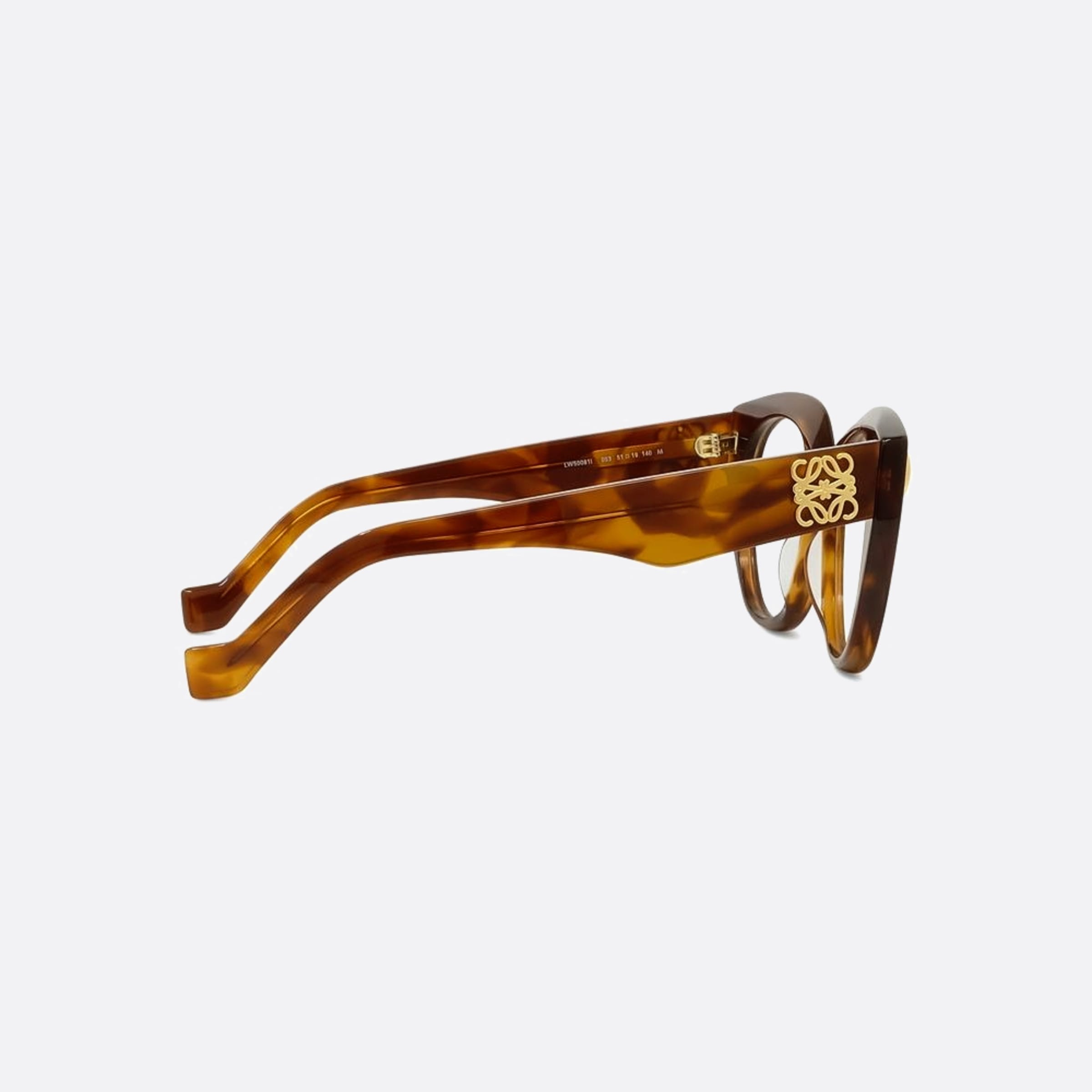 Loewe 51mm Anagram Havana Geometric Women Eyeglasses - Additional Angle