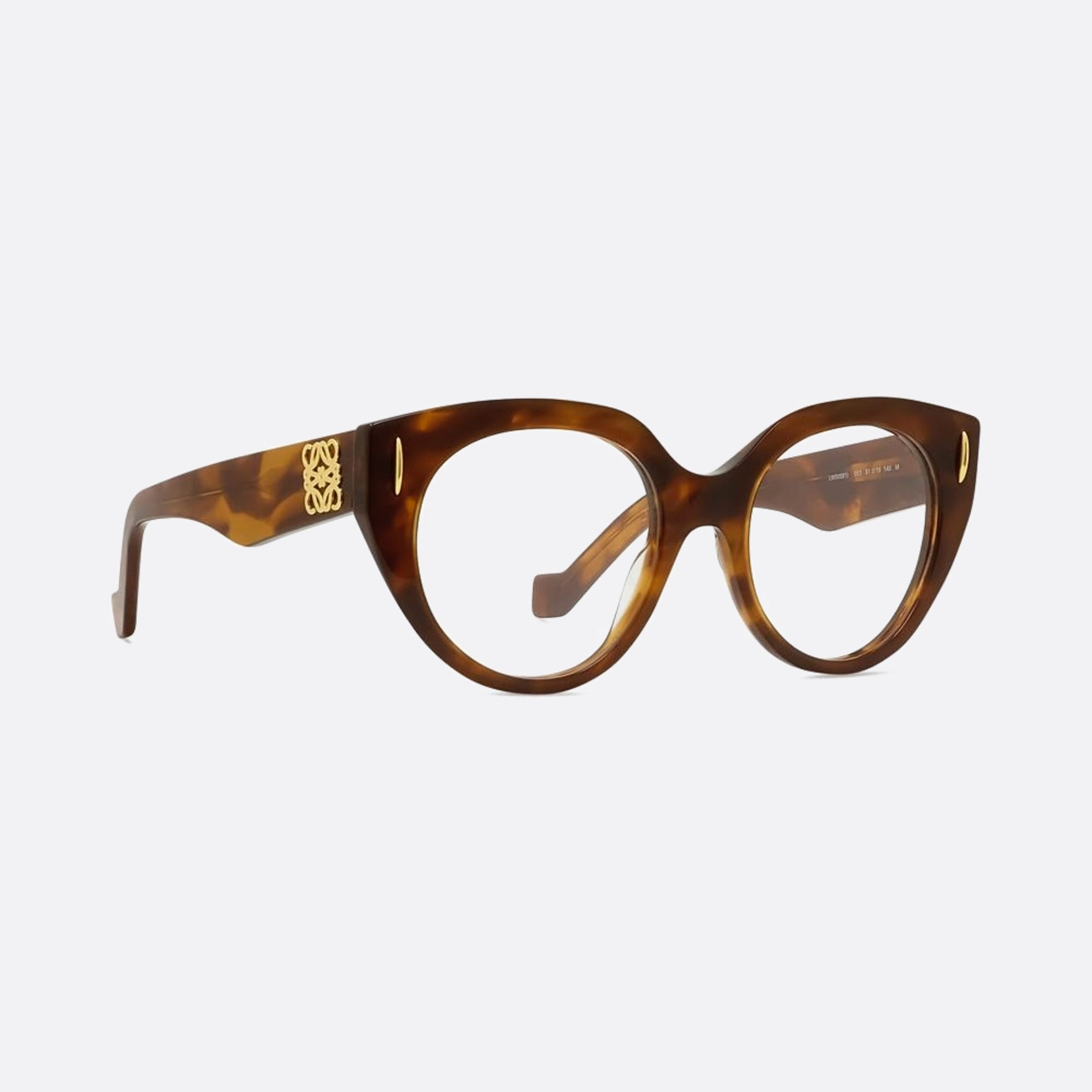 Loewe 51mm Anagram Havana Geometric Women Eyeglasses - Additional Angle