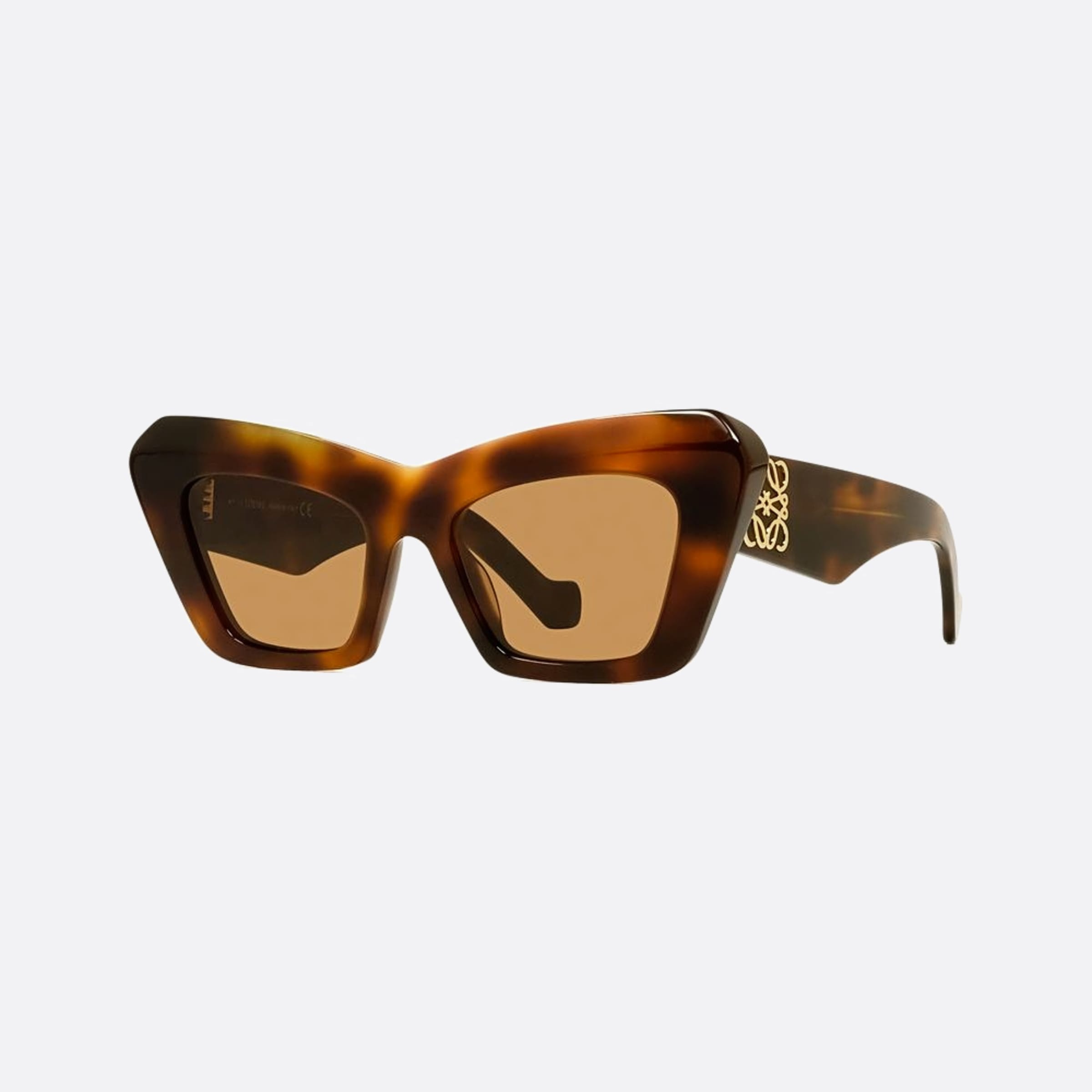 Loewe 51mm Anagram 53e Havana Other Women Sunglasses - Side View