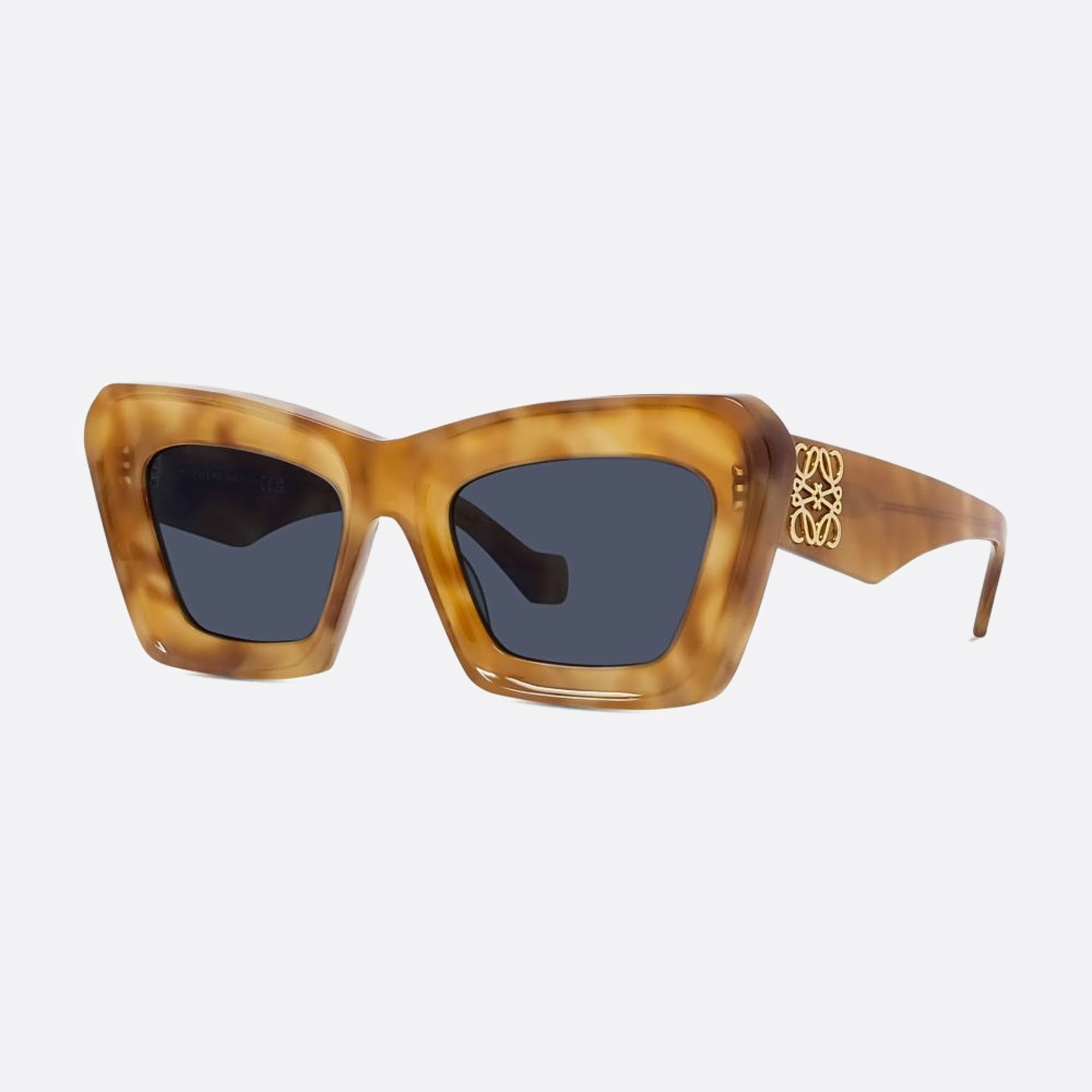 Loewe 52mm Women's Anagram 53v Havana Cat Eye Sunglasses - Side View