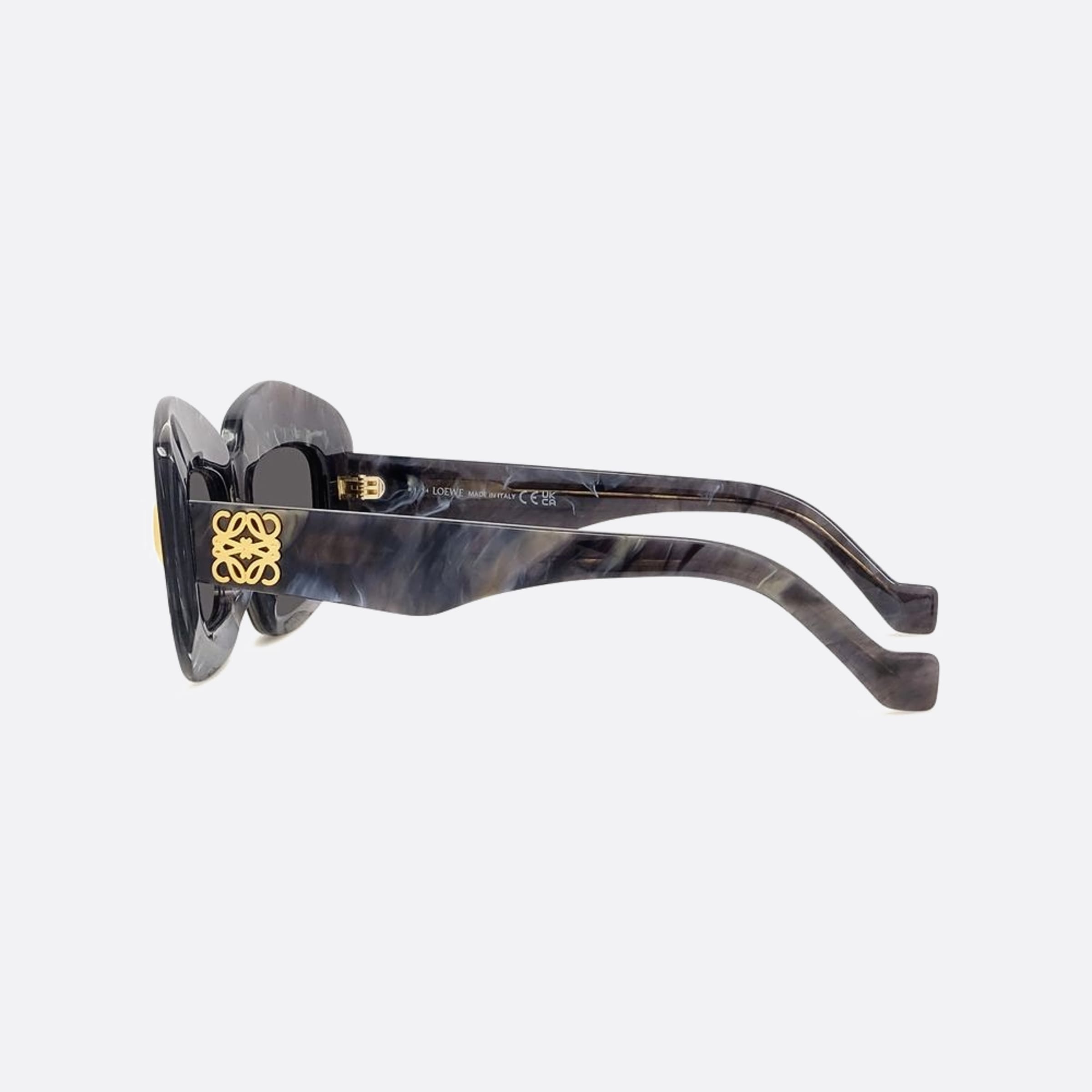 Loewe 49mm Anagram 63a Black Rectangle Women Sunglasses - Detail View