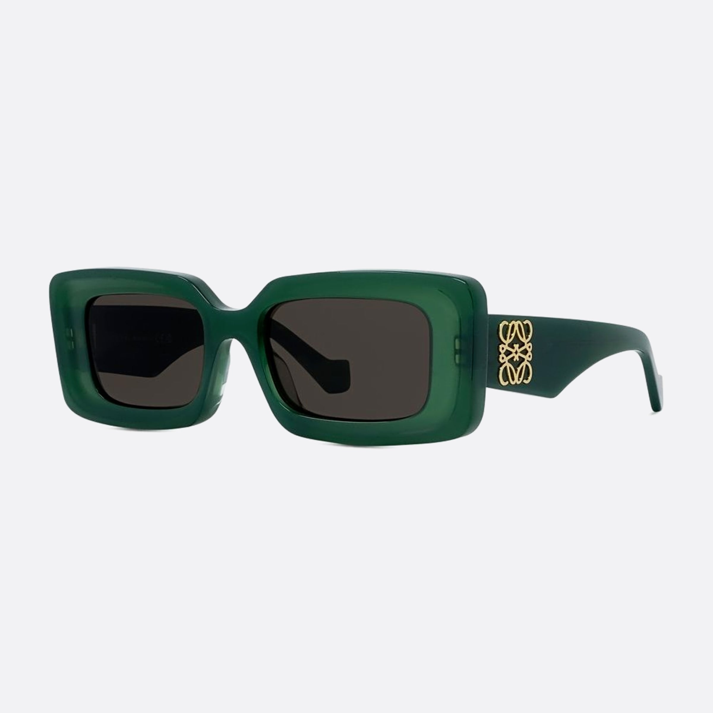 Loewe 52mm Anagram 96e Green Geometric Women Sunglasses - Side View