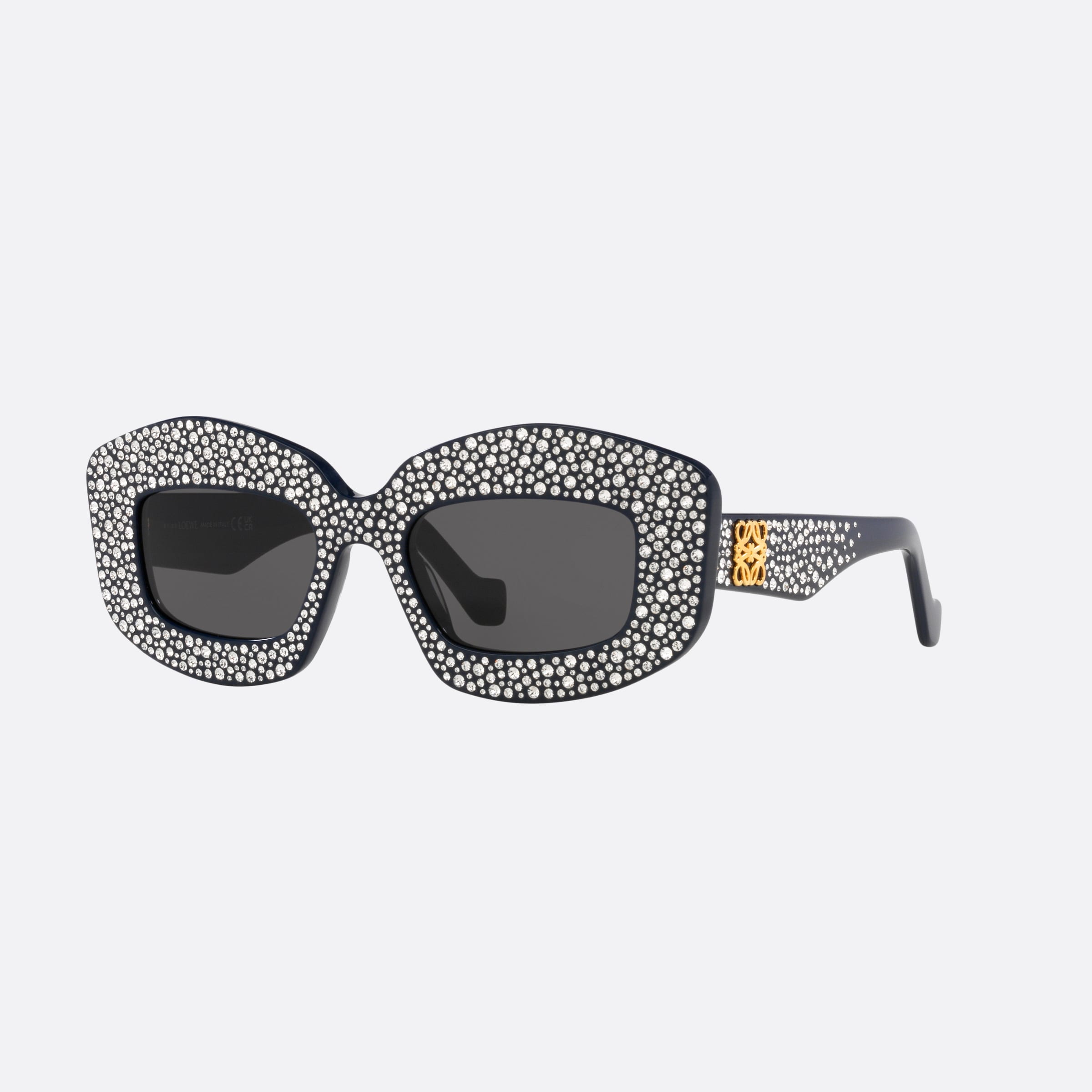 Loewe 49mm Anagram Lw4114is Blue Rectangle Women Sunglasses - Main View