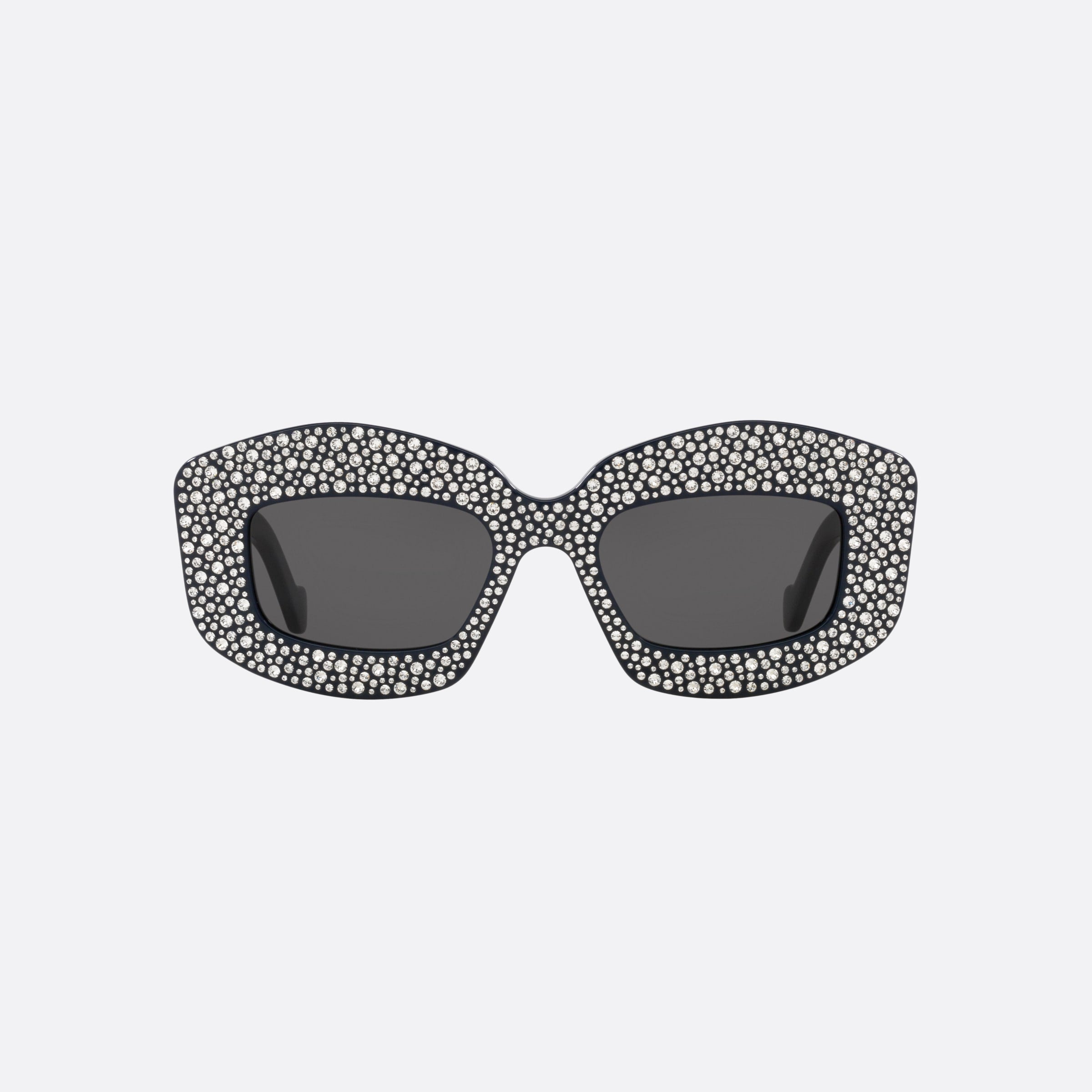 Loewe 49mm Anagram Lw4114is Blue Rectangle Women Sunglasses - Side View