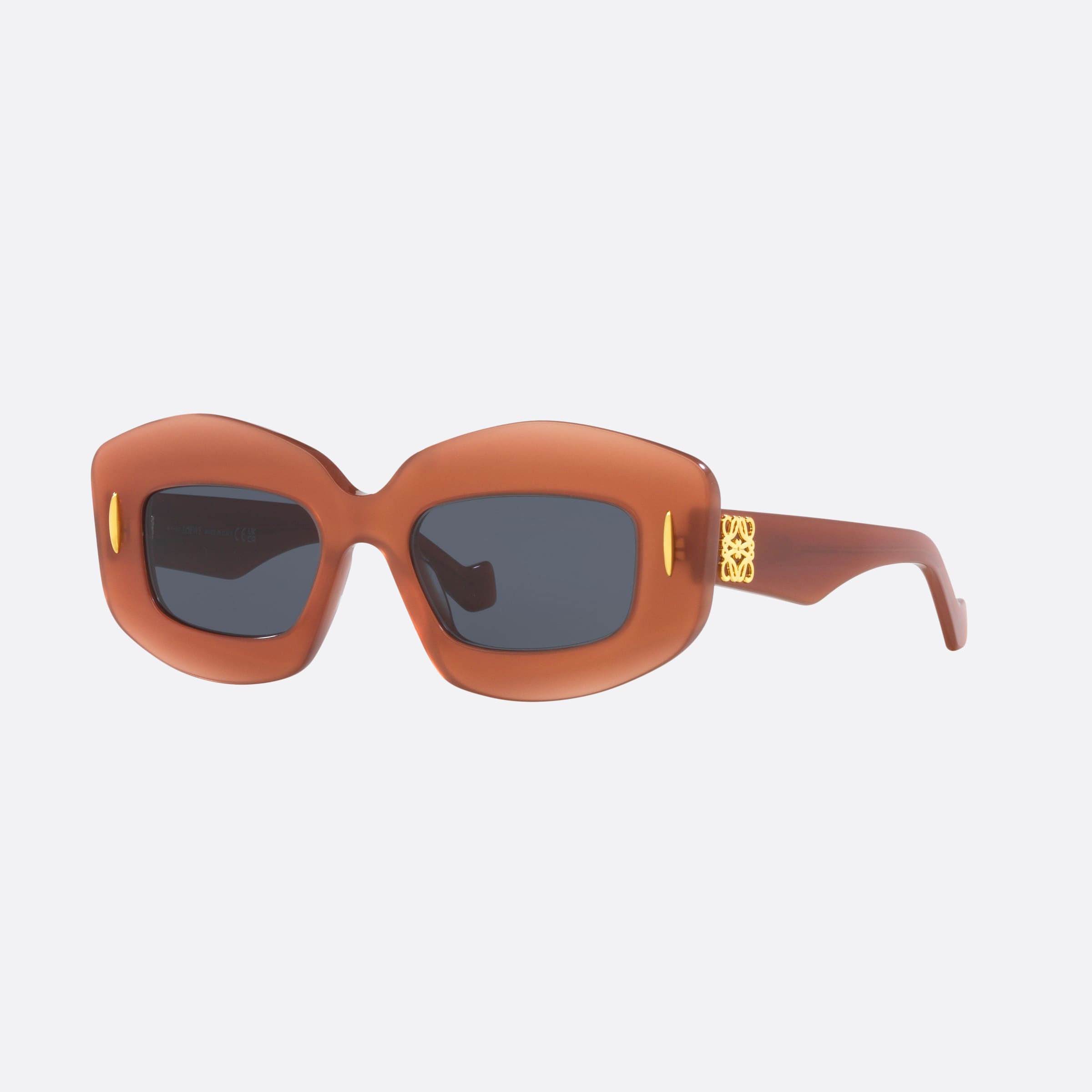 Loewe 49mm Chunky Anagram Lw40114i Red Rectangle Women Sunglasses - Main View