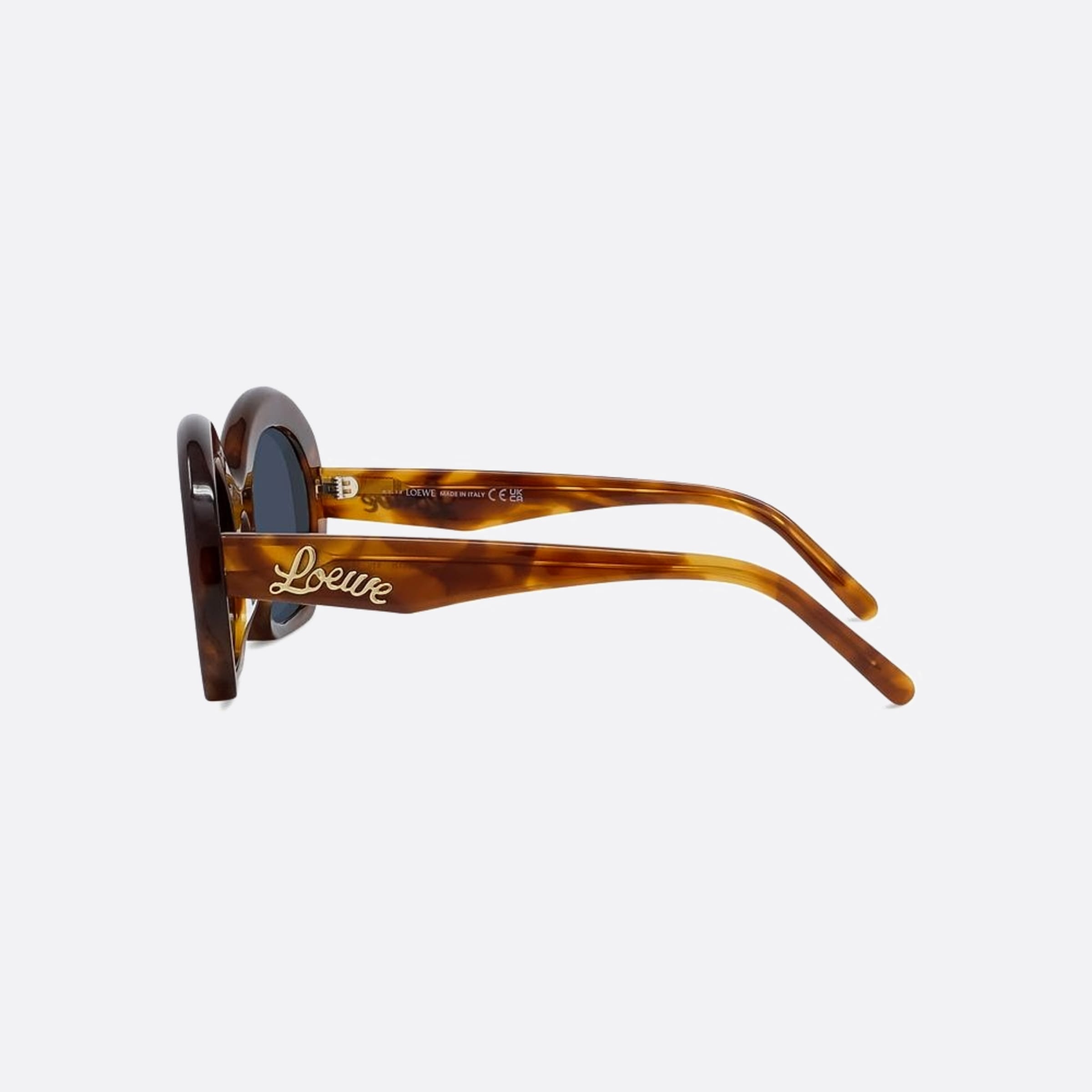 Loewe 54mm Curvy 53v Havana Round Women Sunglasses - Detail View
