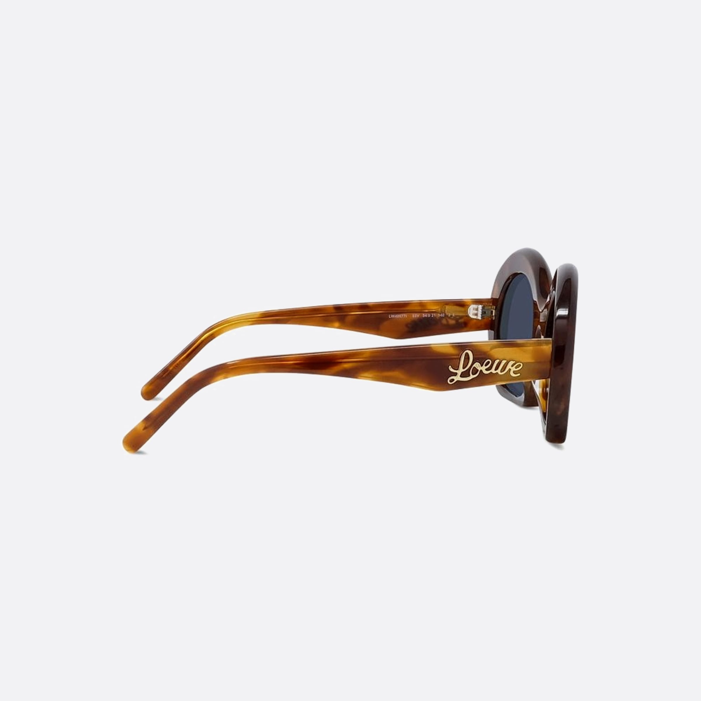 Loewe 54mm Curvy 53v Havana Round Women Sunglasses - Additional Angle