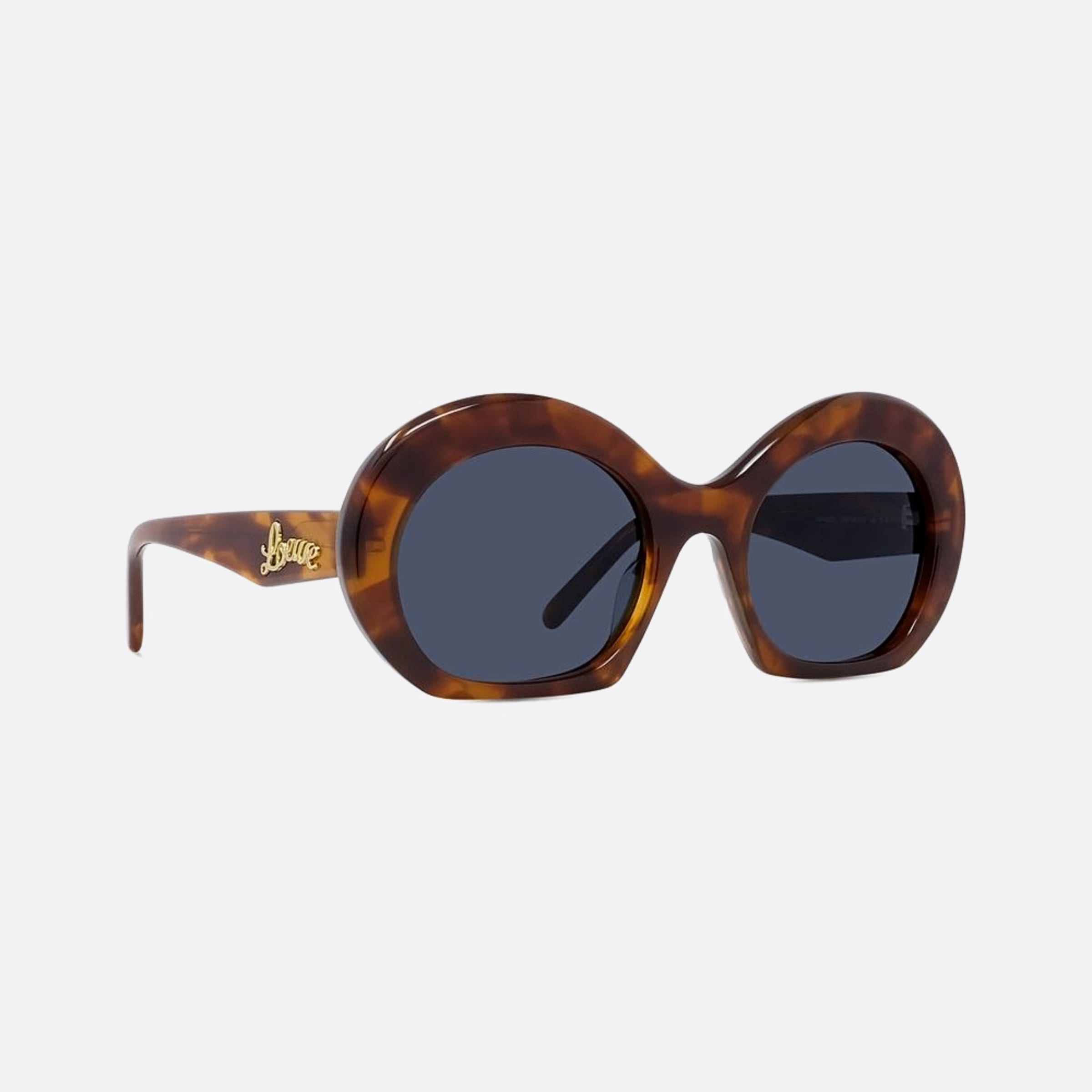 Loewe 54mm Curvy 53v Havana Round Women Sunglasses - Additional Angle