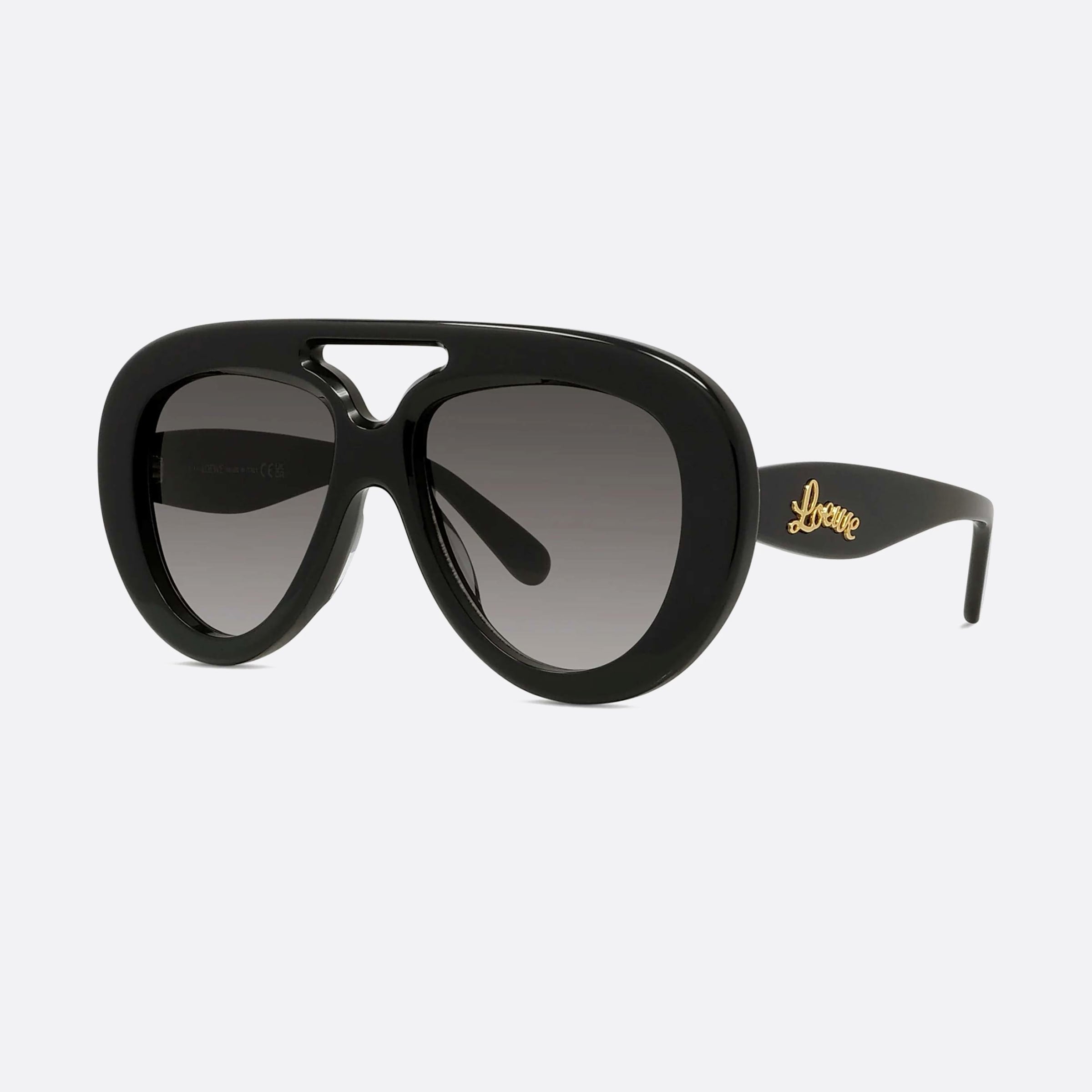 Loewe 55mm Curvy Lw40144u 01b Black Unisex Sunglasses - Main View