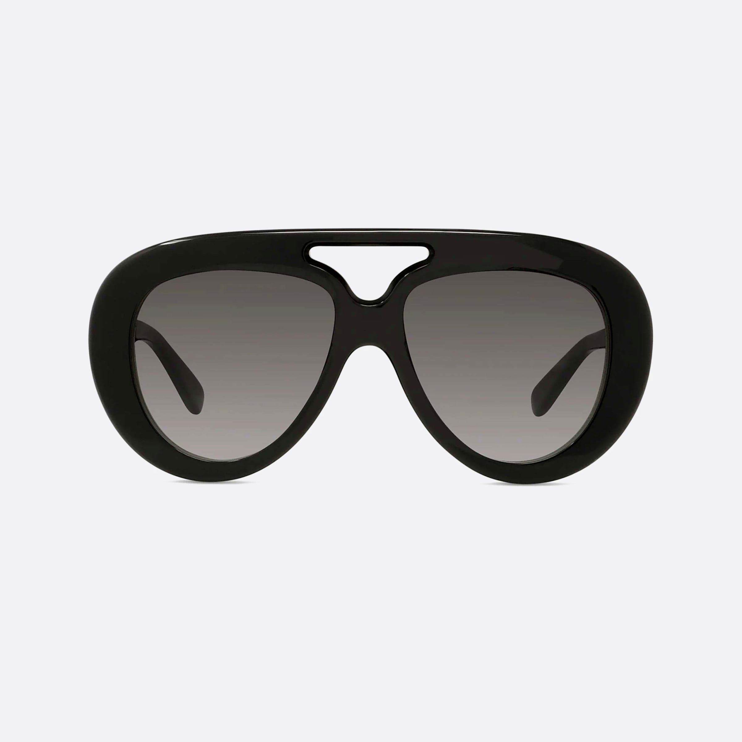 Loewe 55mm Curvy Lw40144u 01b Black Unisex Sunglasses - Side View