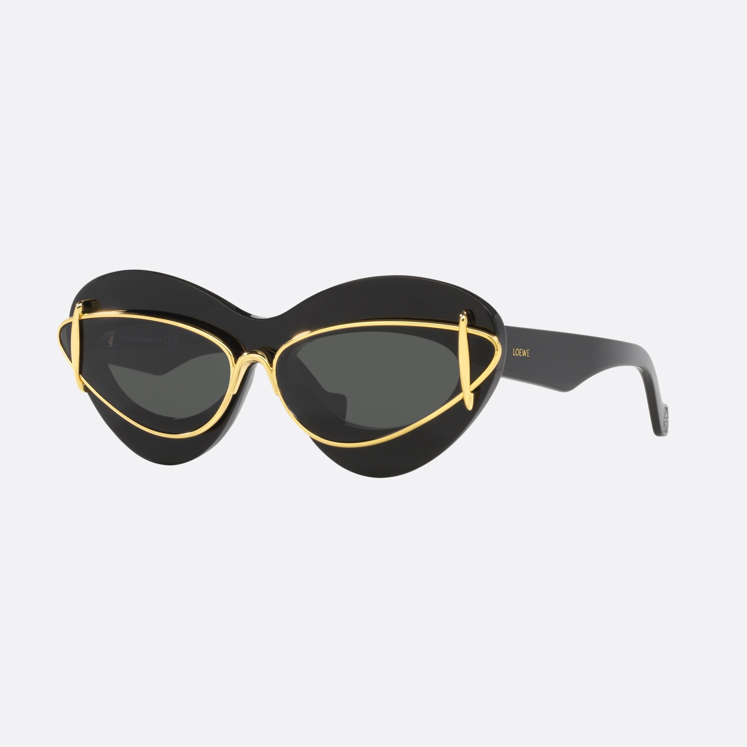 Loewe 67mm Double Frame Lw40119i 01a Black Cat Eye Women Sunglasses - Main View