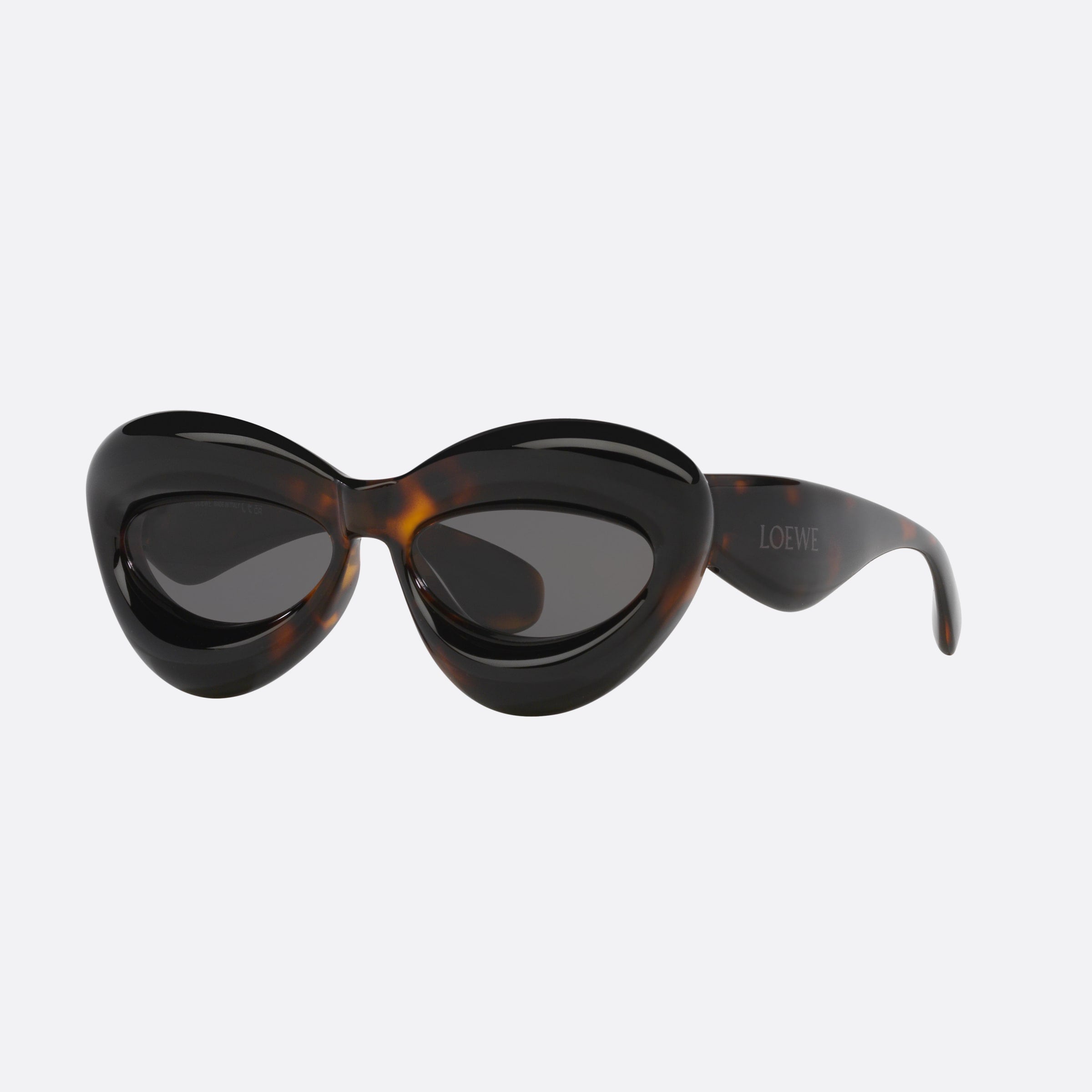 Loewe 55mm Fashion Show Inflate Lw40097i Tortoise Rectangle Women Sunglasses - Main View
