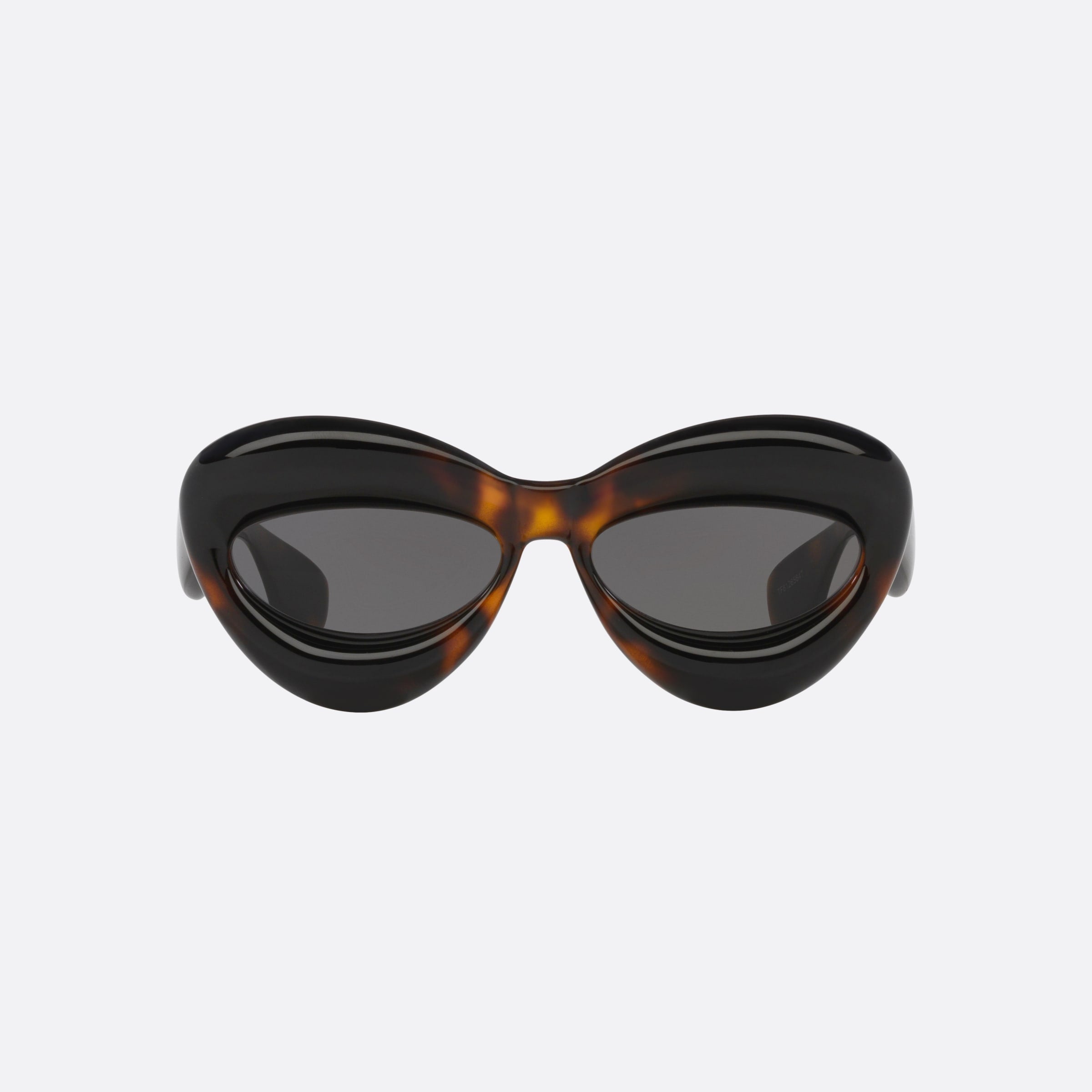 Loewe 55mm Fashion Show Inflate Lw40097i Tortoise Rectangle Women Sunglasses - Side View