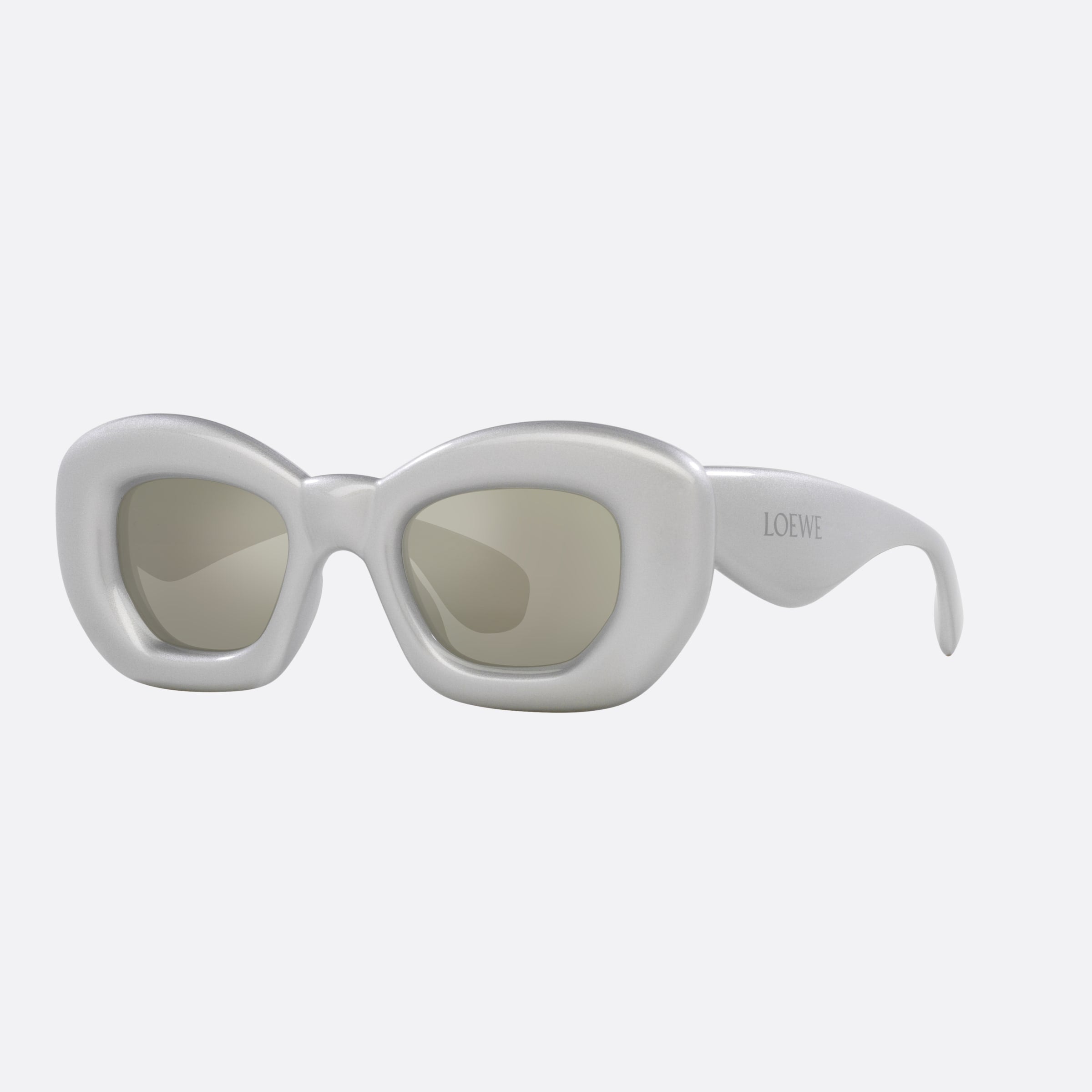Loewe 47mm Inflated Lw40117i Grey Cat Eye Men Sunglasses - Main View