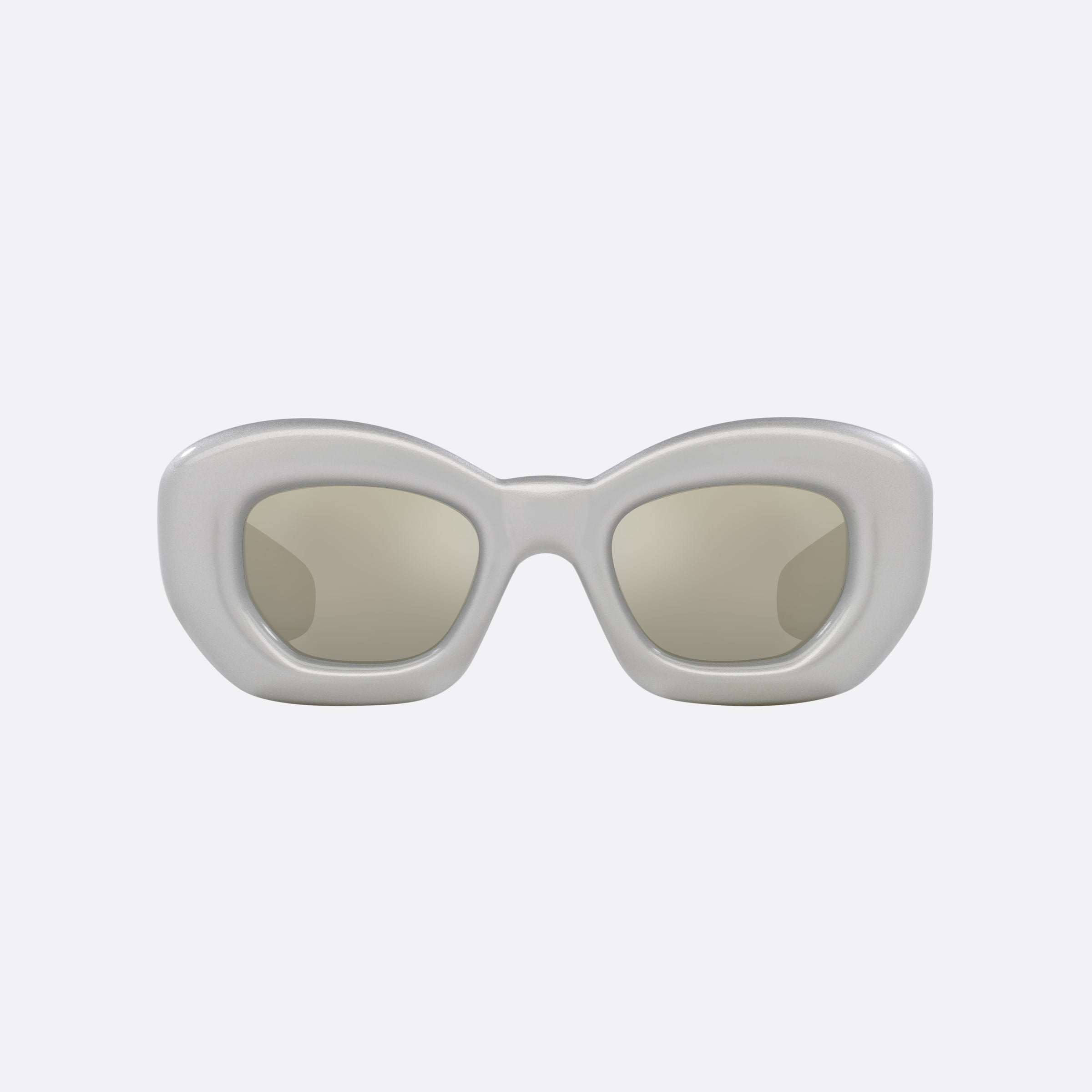 Loewe 47mm Inflated Lw40117i Grey Cat Eye Men Sunglasses - Side View