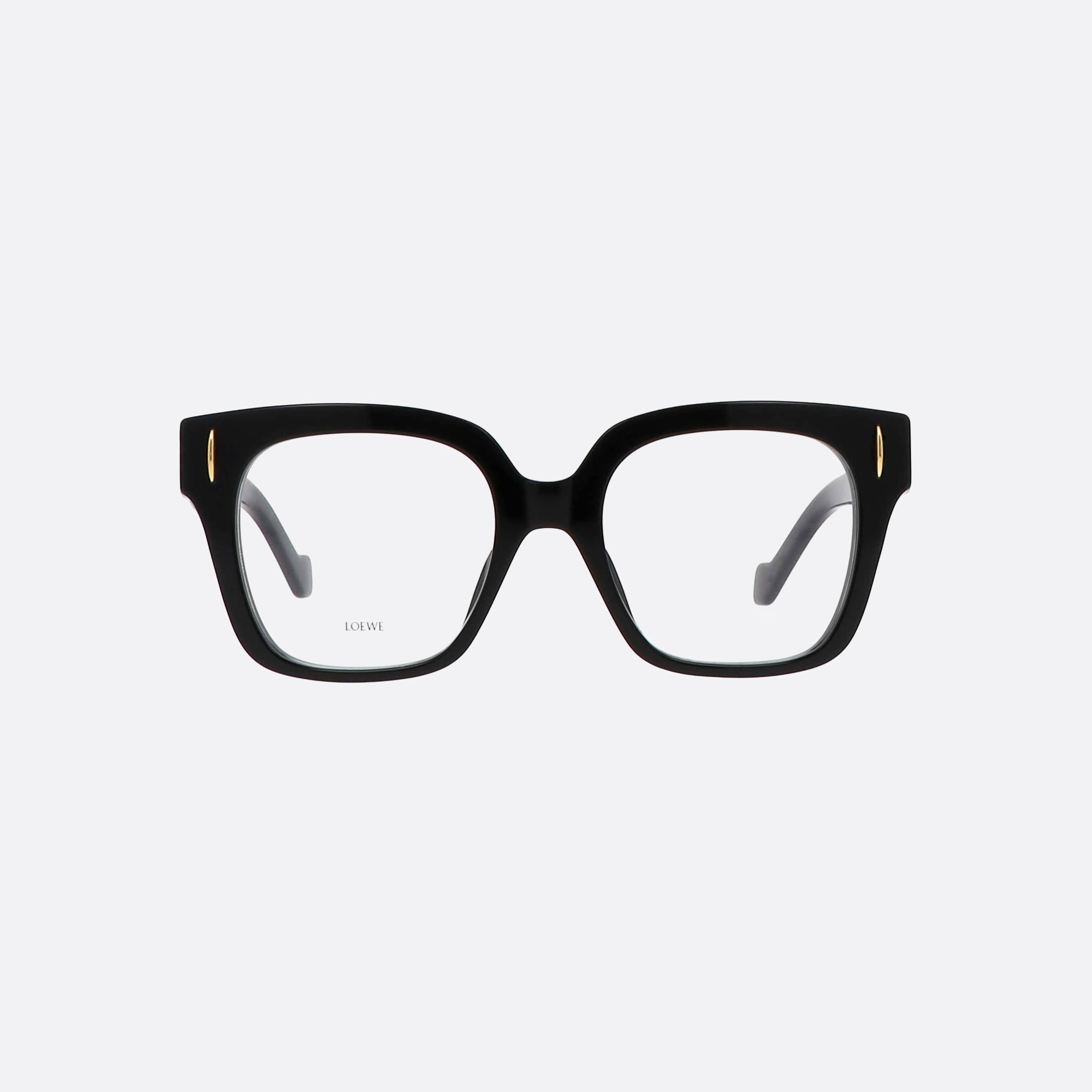 Loewe 51mm Lw50069i Black Geometric Women Eyeglasses - Side View