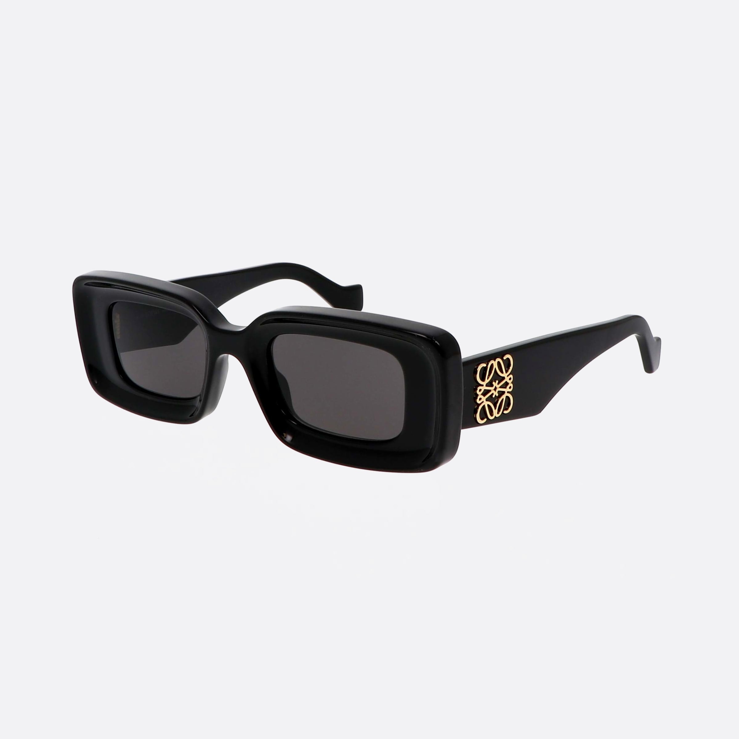 Loewe 46mm Rectangular Lw40101i 01a Black Rectangle Women Sunglasses - Main View