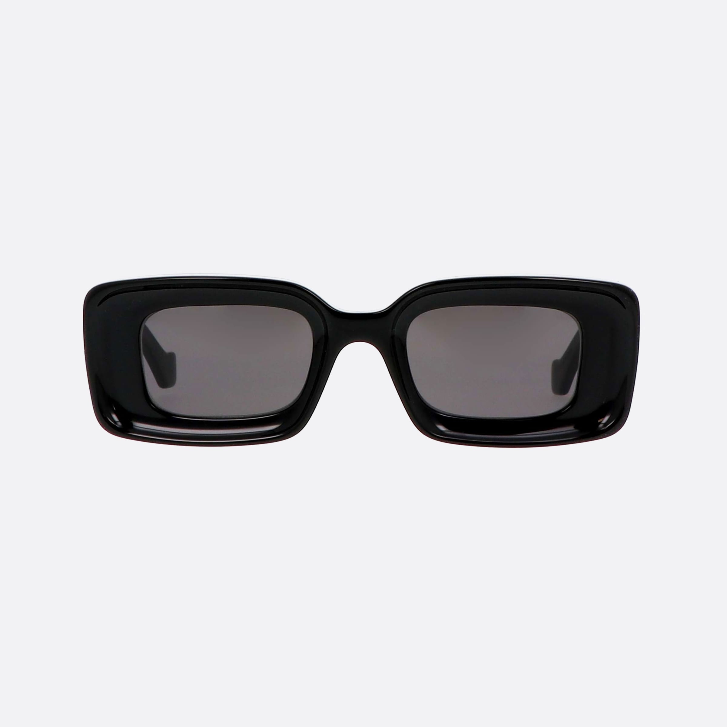 Loewe 46mm Rectangular Lw40101i 01a Black Rectangle Women Sunglasses - Side View
