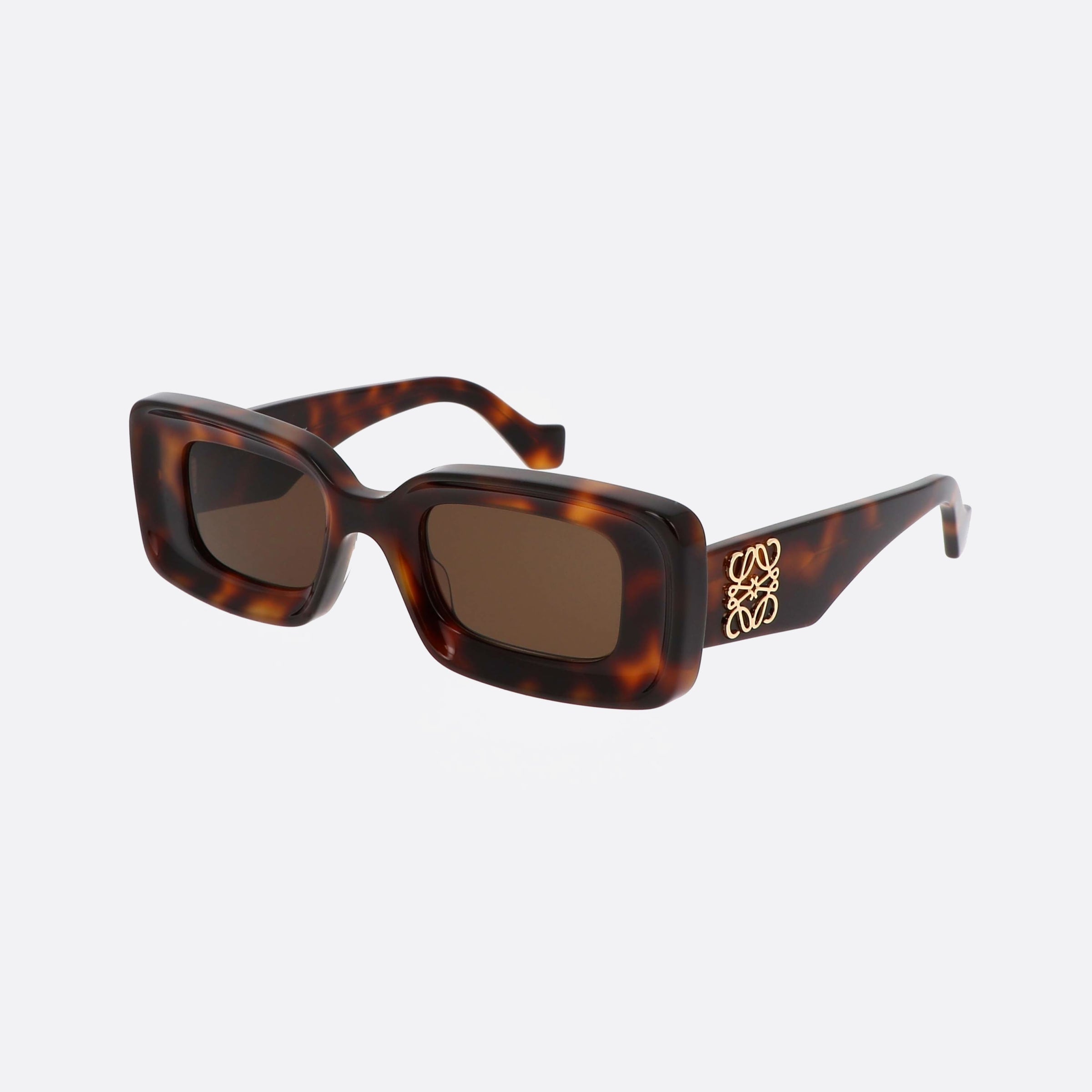 Loewe 46mm Rectangular Lw40101i 52e Havana Rectangle Women Sunglasses - Main View