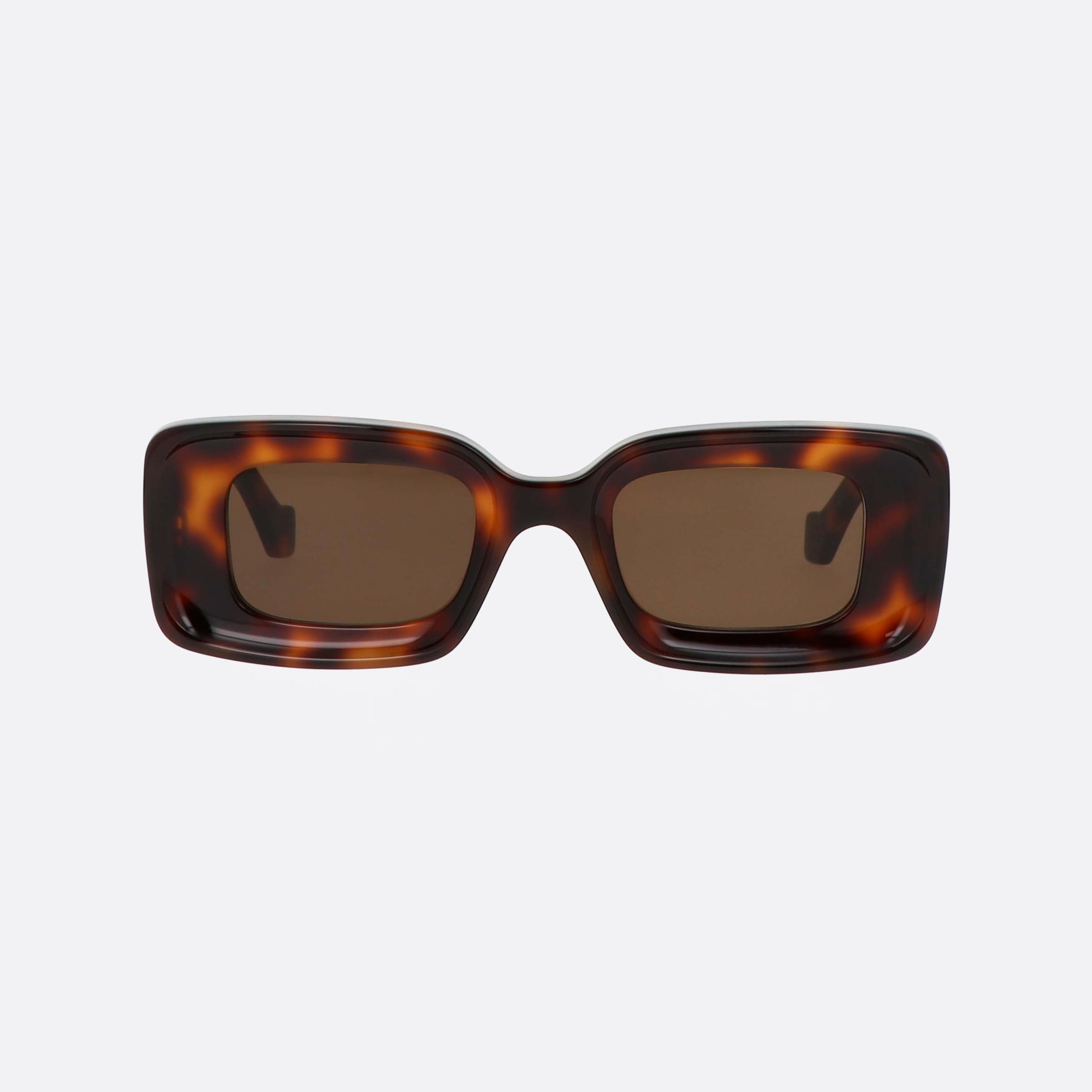Loewe 46mm Rectangular Lw40101i 52e Havana Rectangle Women Sunglasses - Side View