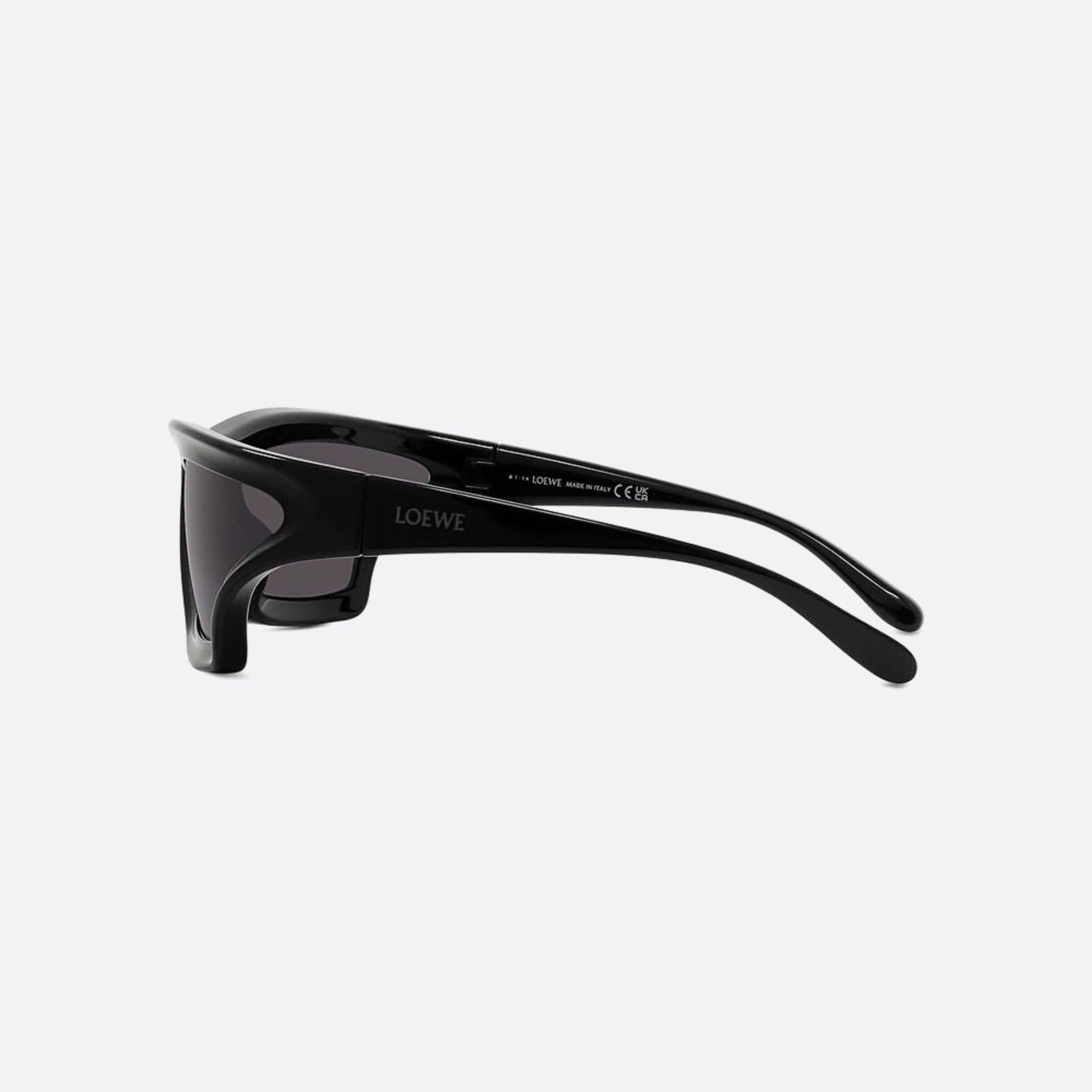 Loewe 70mm Signature 01a Black Shield Men Sunglasses - Detail View