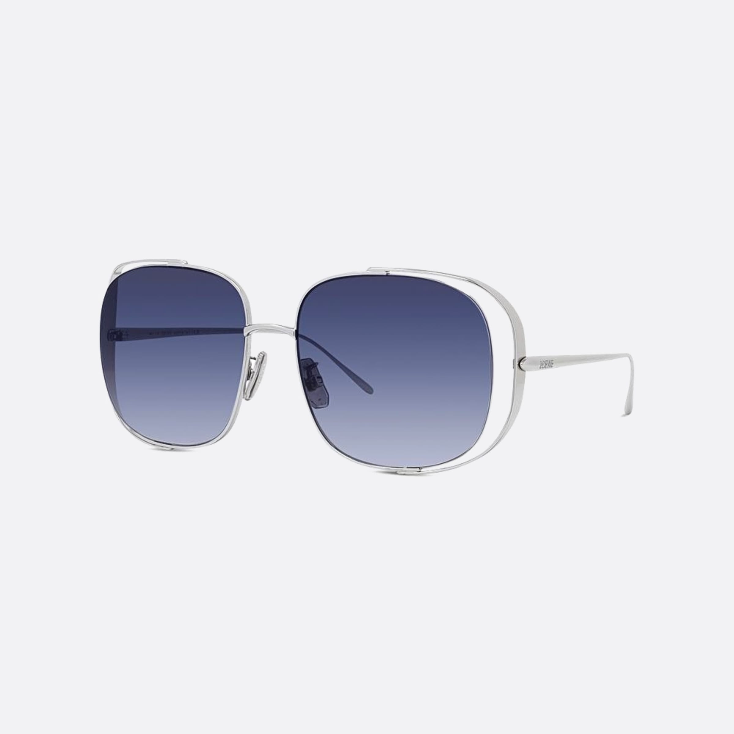 Loewe 57mm Signature 16w Silver Rectangle Women Sunglasses - Side View