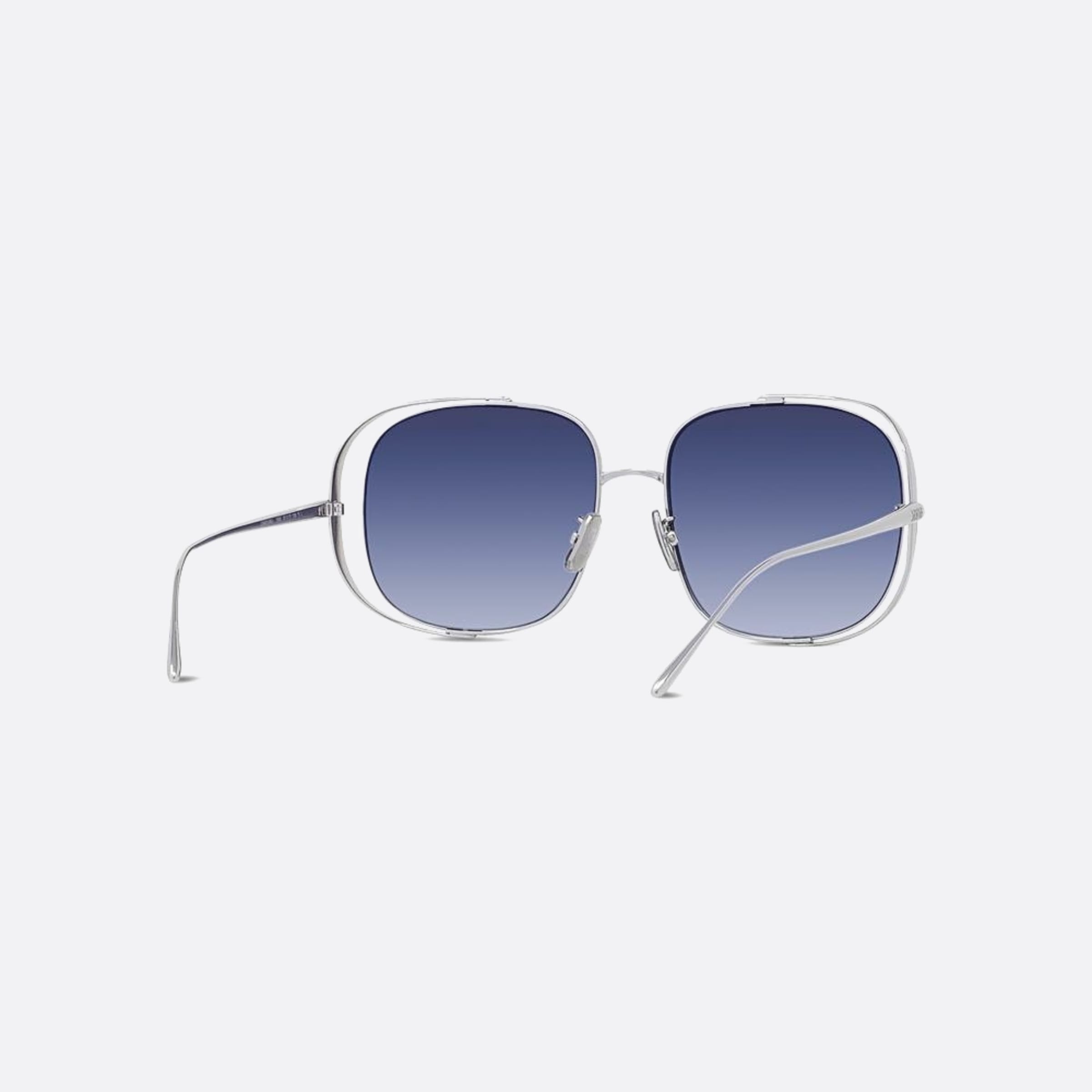 Loewe 57mm Signature 16w Silver Rectangle Women Sunglasses - Additional Angle