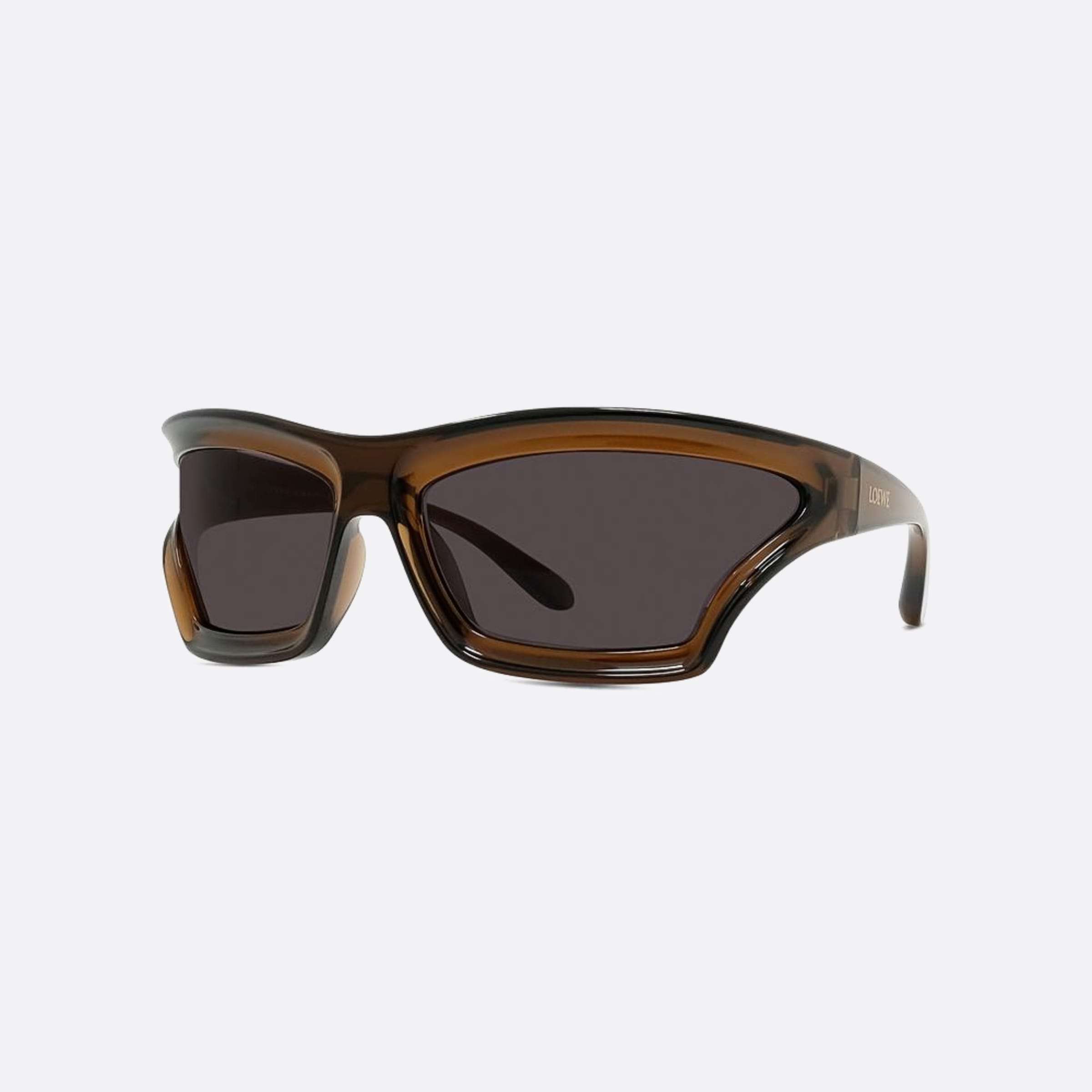 Loewe 70mm Signature 47a Brown Shield Men Sunglasses - Side View