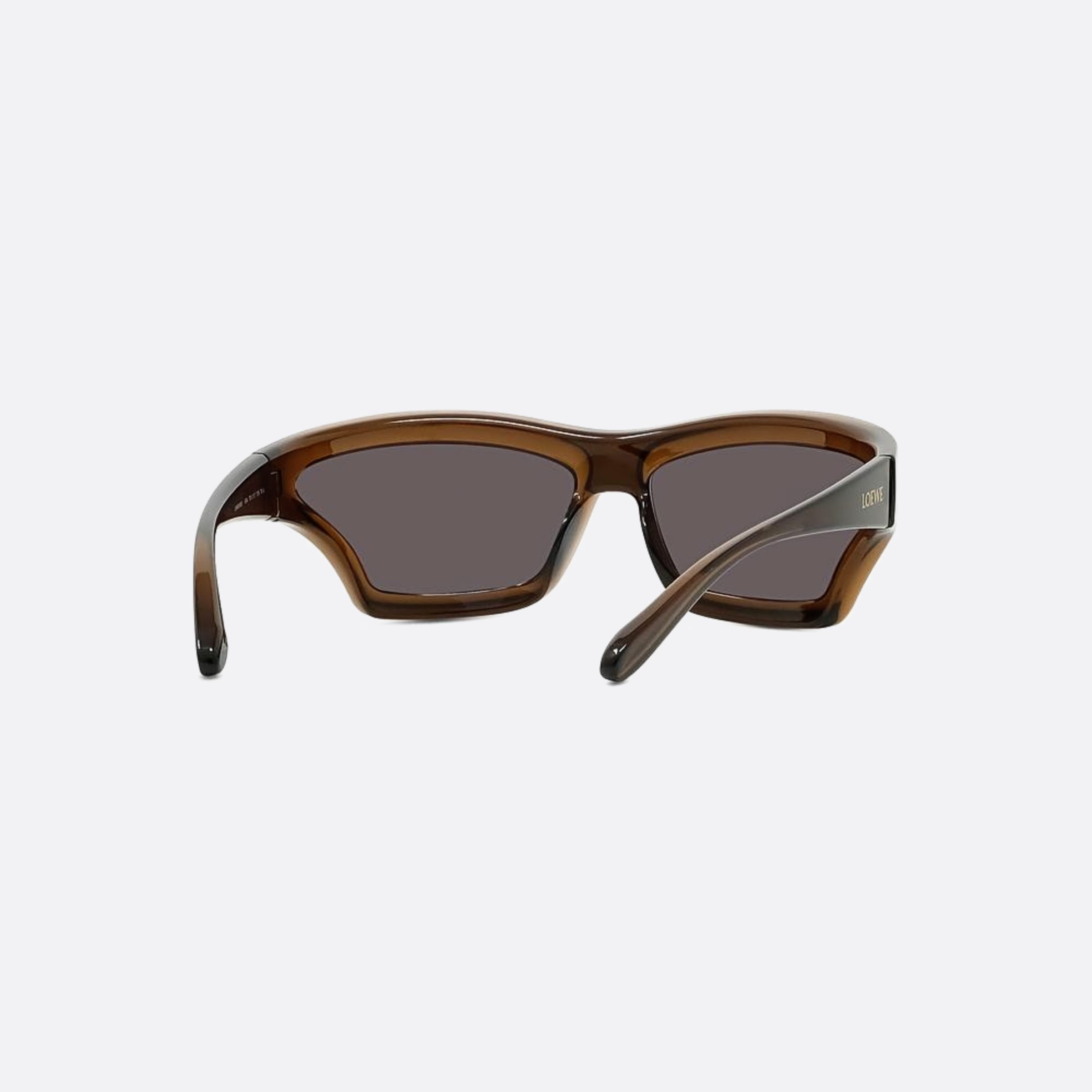 Loewe 70mm Signature 47a Brown Shield Men Sunglasses - Additional Angle