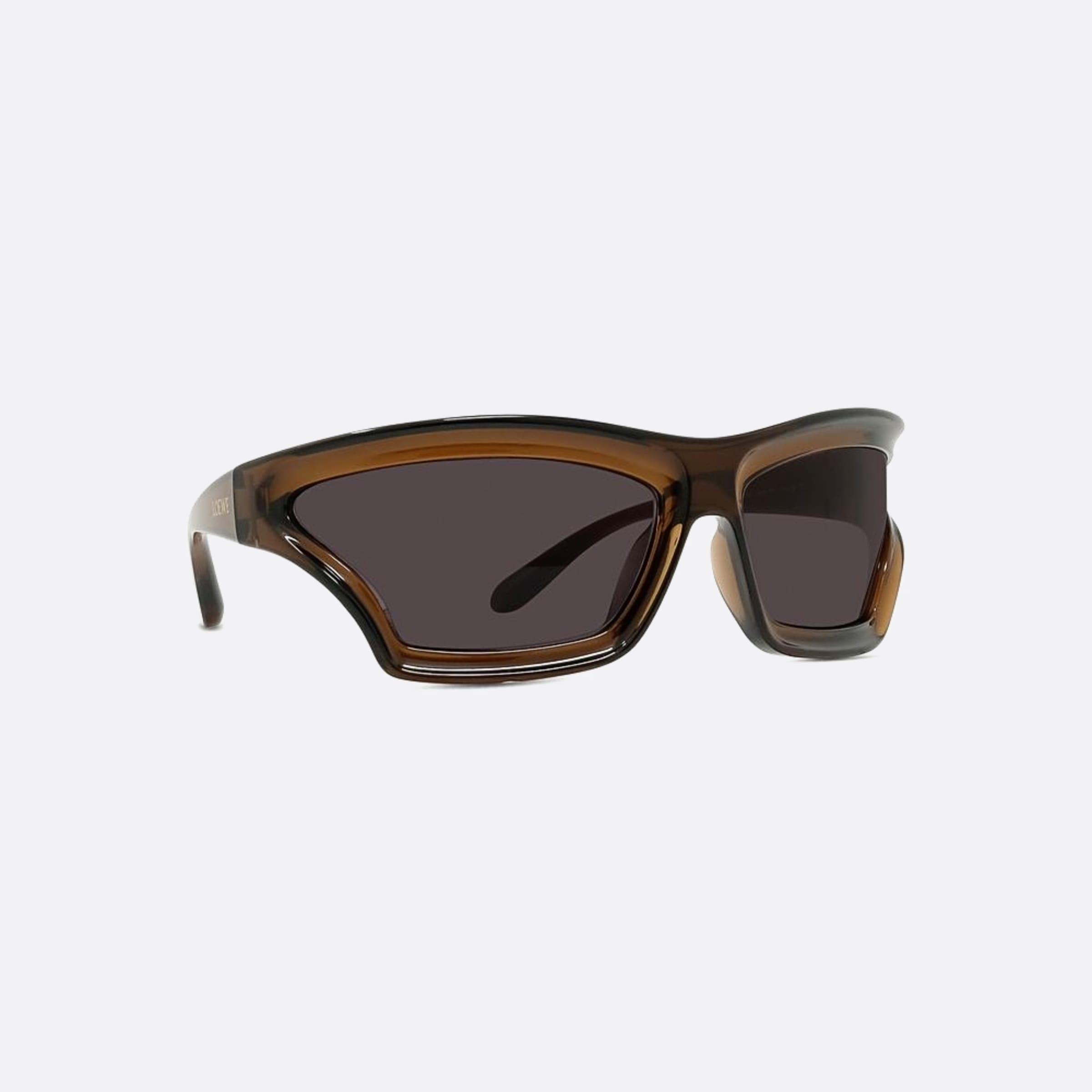 Loewe 70mm Signature 47a Brown Shield Men Sunglasses - Additional Angle