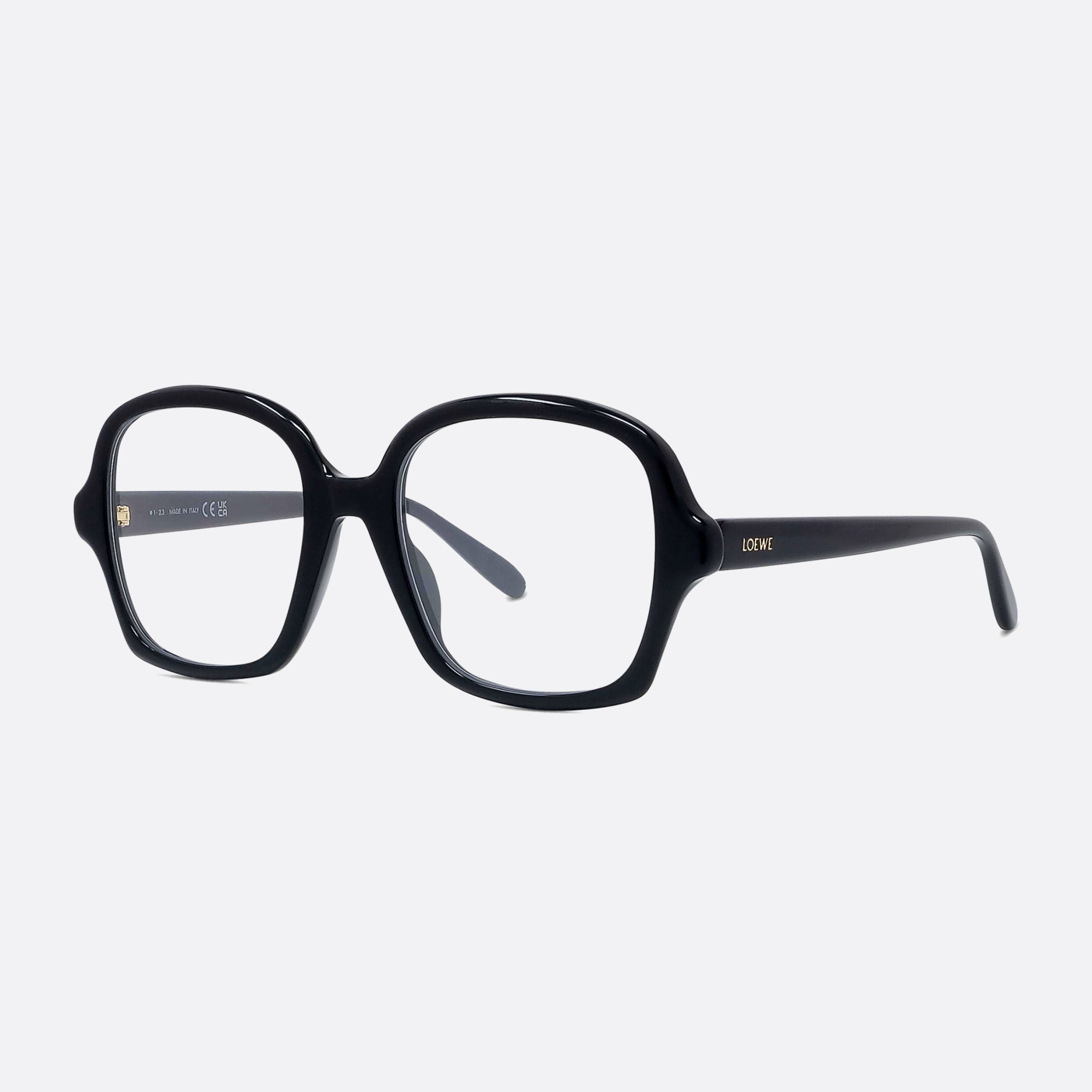 Loewe 52mm Thin Lw50070i Black Squared Unisex Eyeglasses - Main View