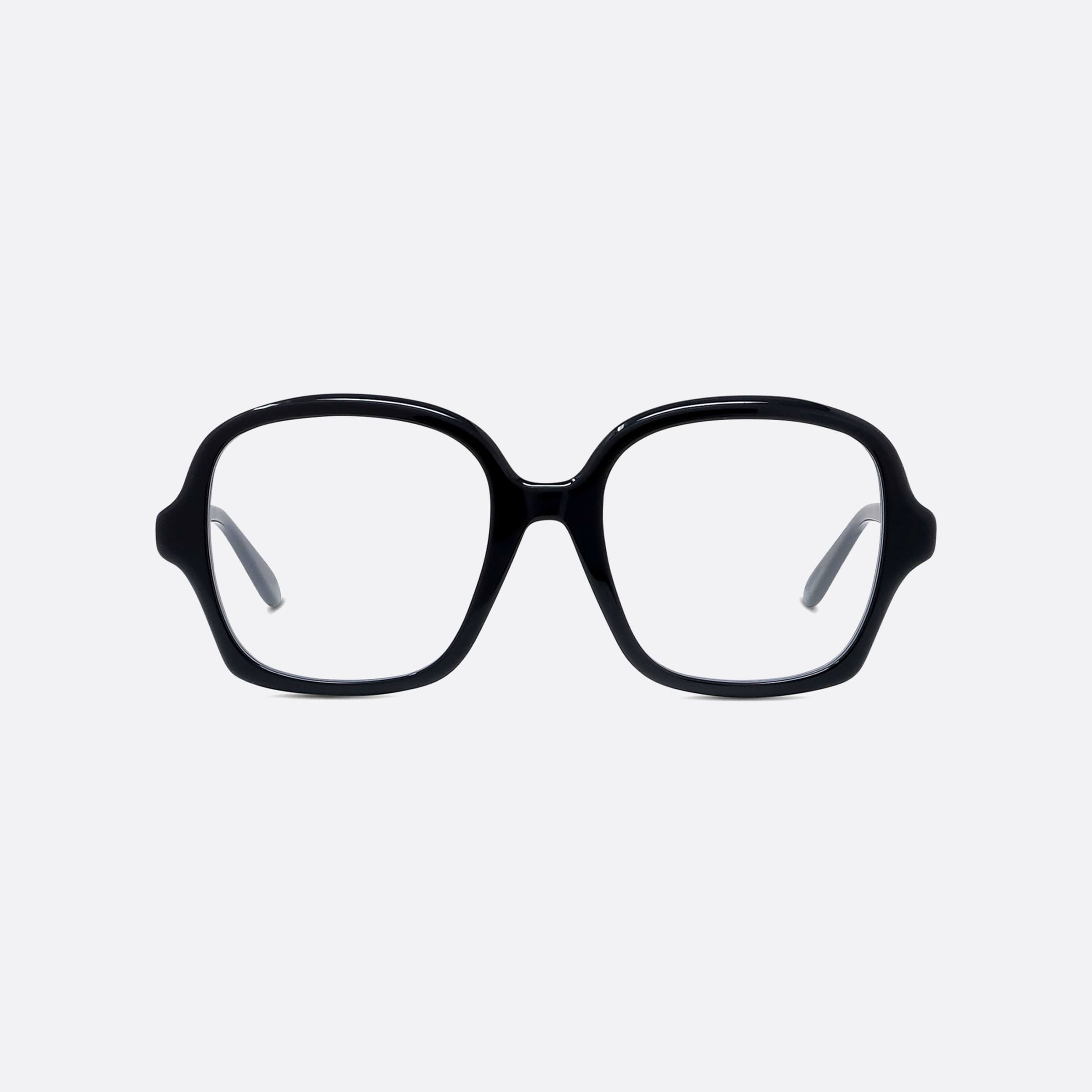 Loewe 52mm Thin Lw50070i Black Squared Unisex Eyeglasses - Side View
